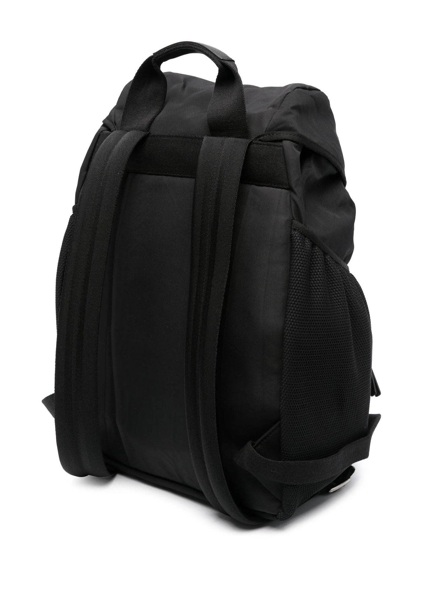 monogram-debossed canvas backpack
