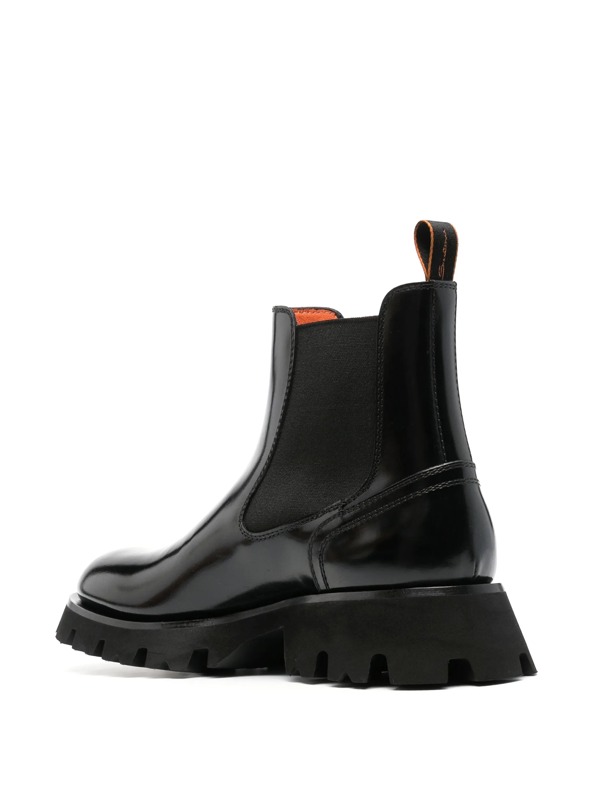 patent-finish leather ankle boots