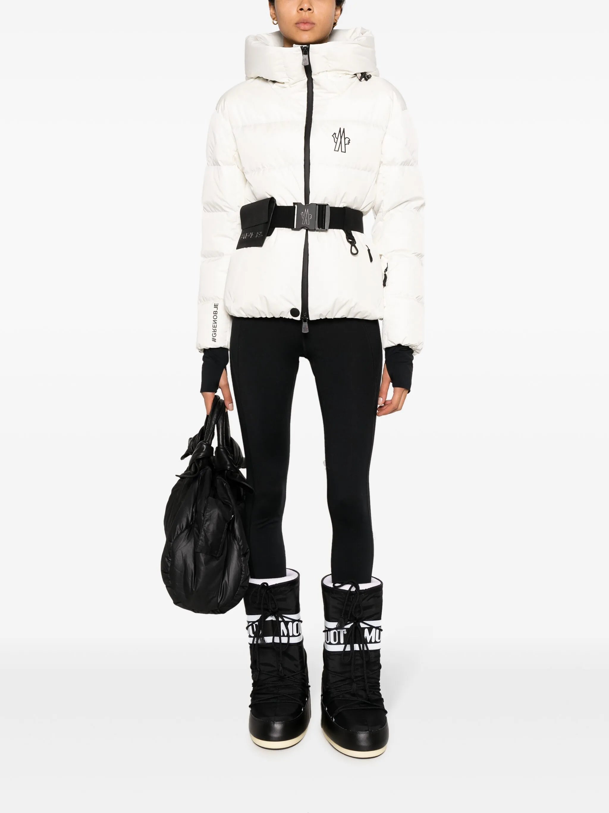 Bouquetin belted padded jacket