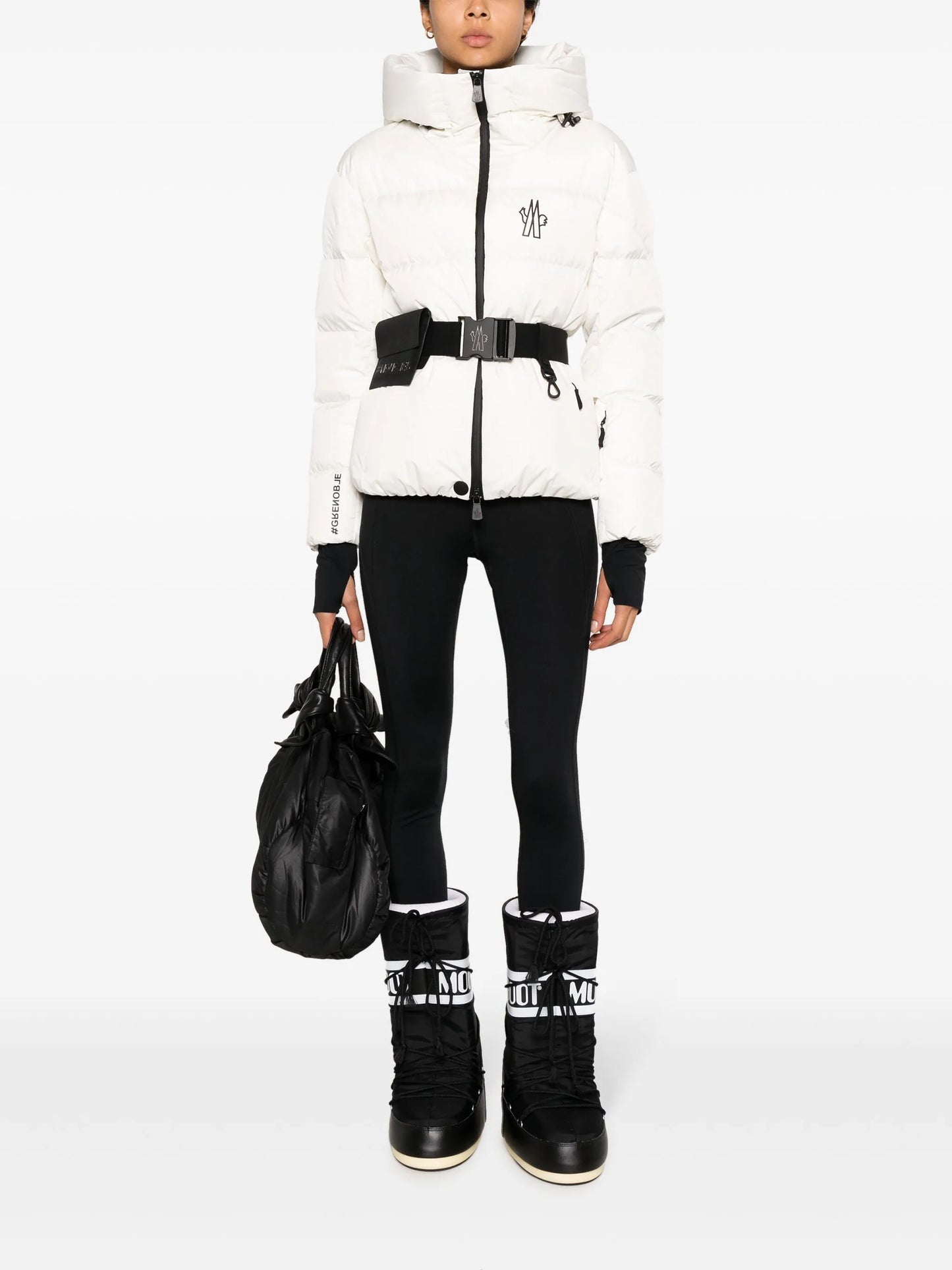 Bouquetin belted padded jacket