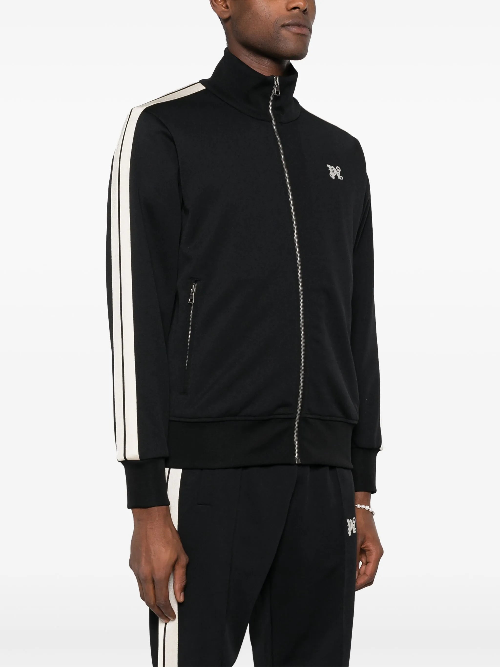 monogram-embroidered track jacket