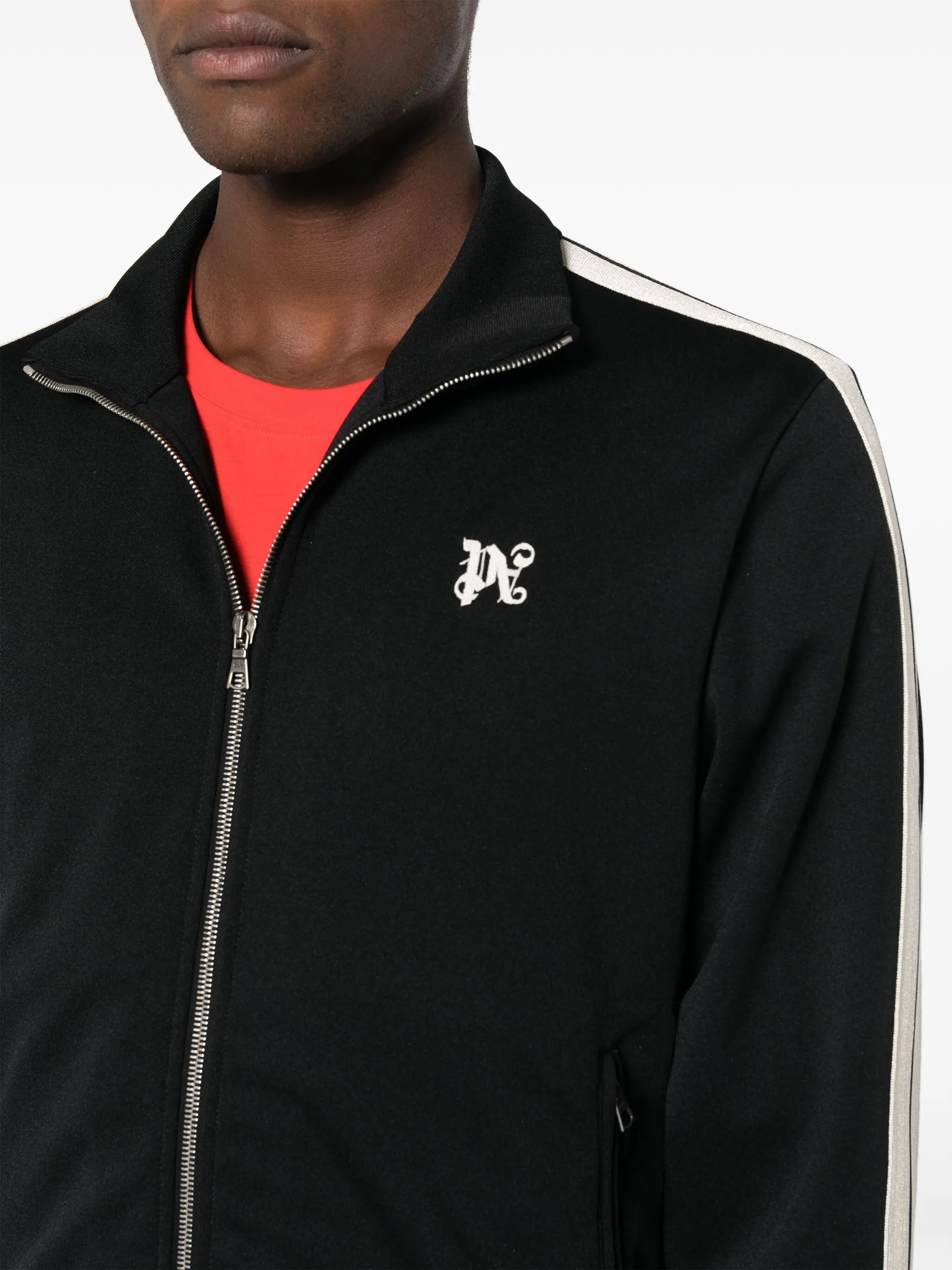 monogram-embroidered track jacket
