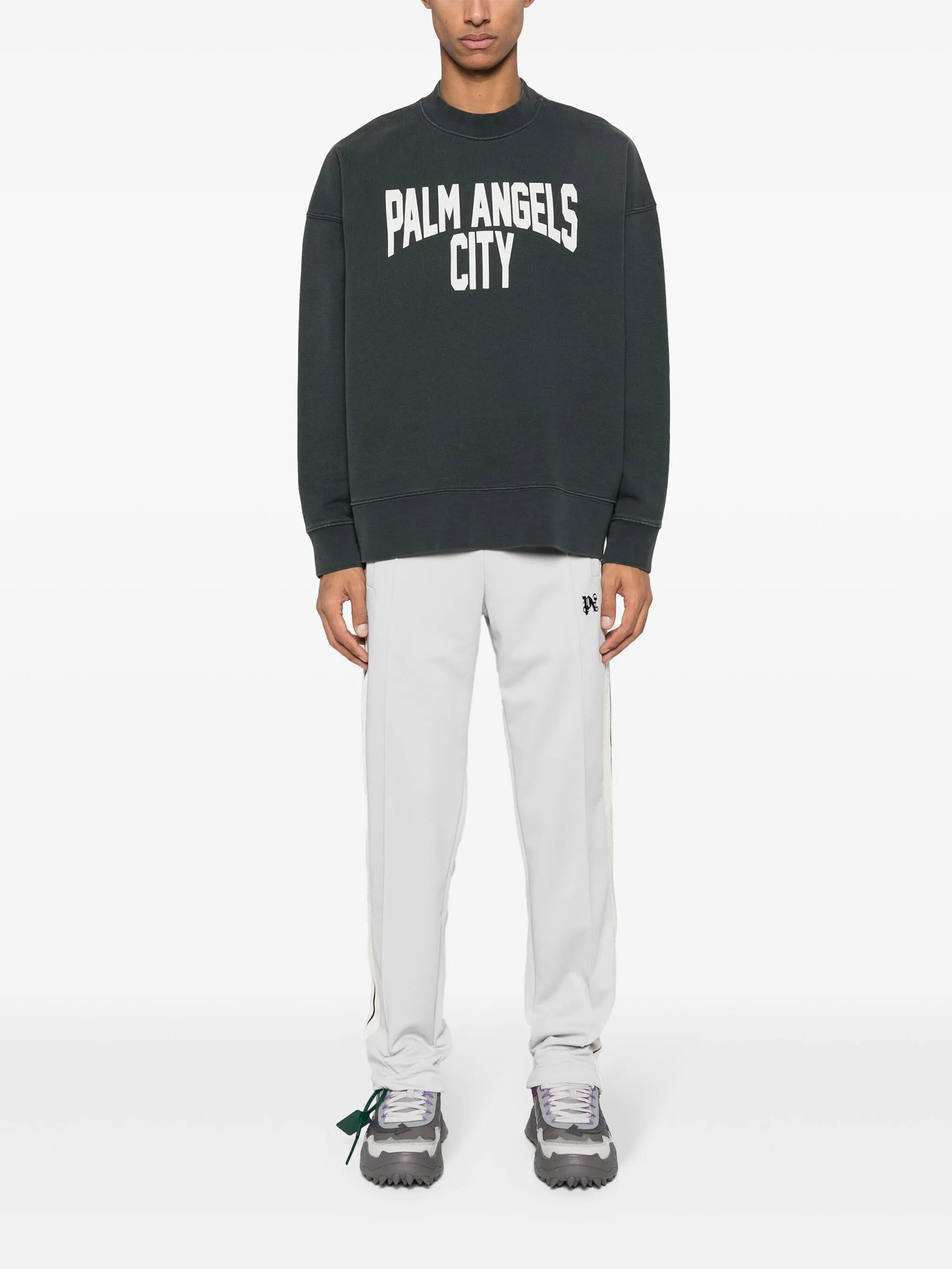 monogram-embroidered track pants