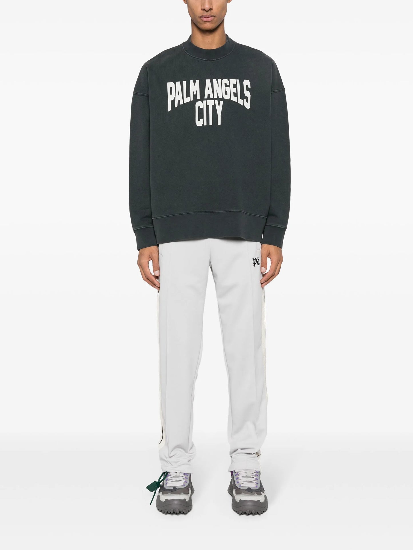 monogram-embroidered track pants