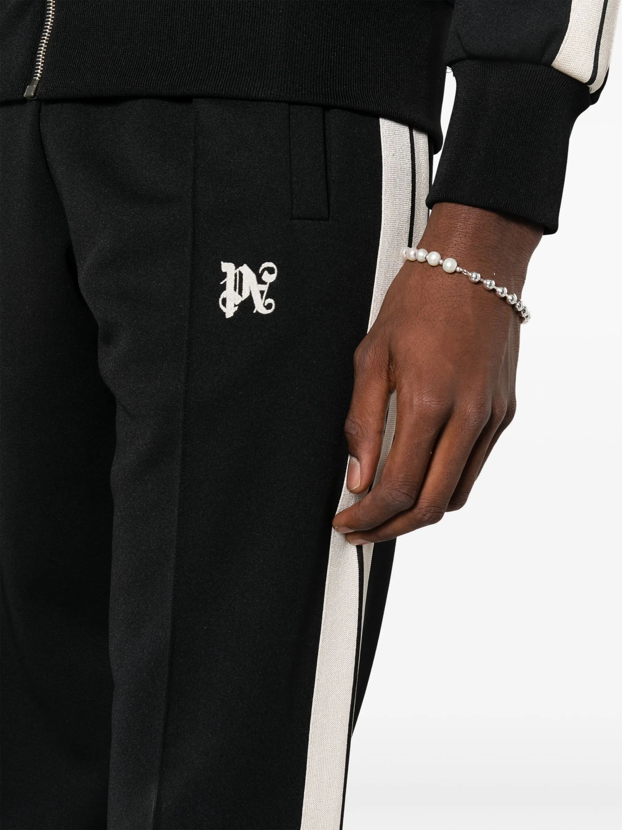 side-stripe logo-detail trousers