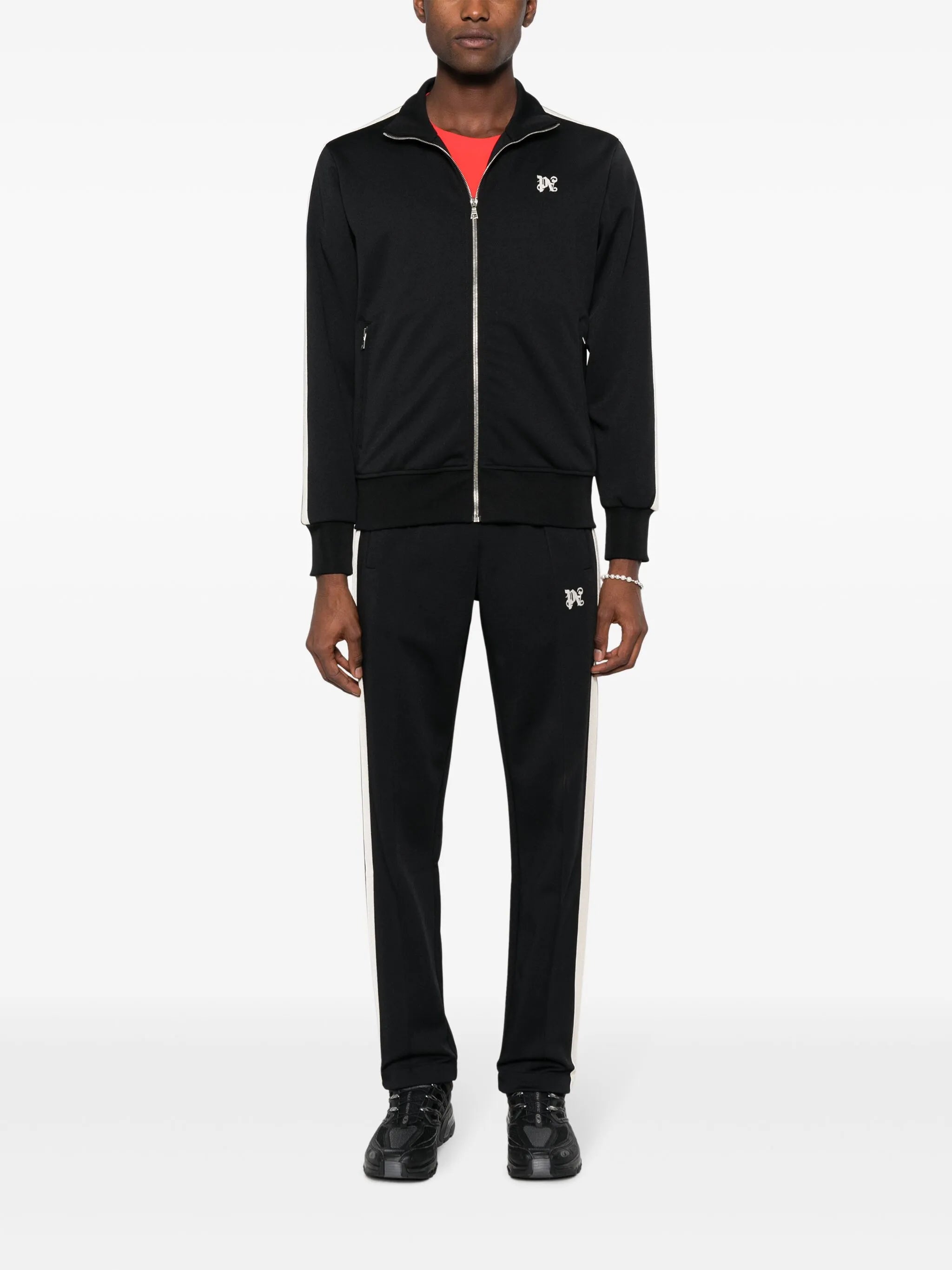 side-stripe logo-detail trousers