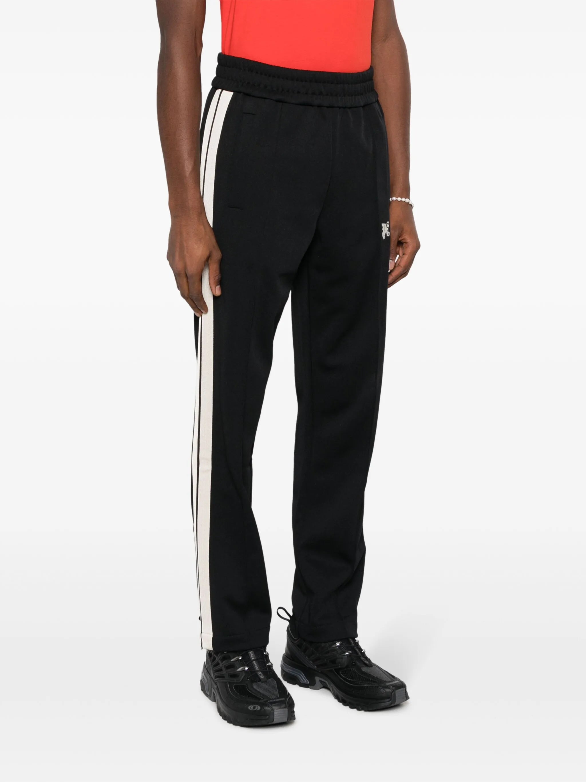side-stripe logo-detail trousers