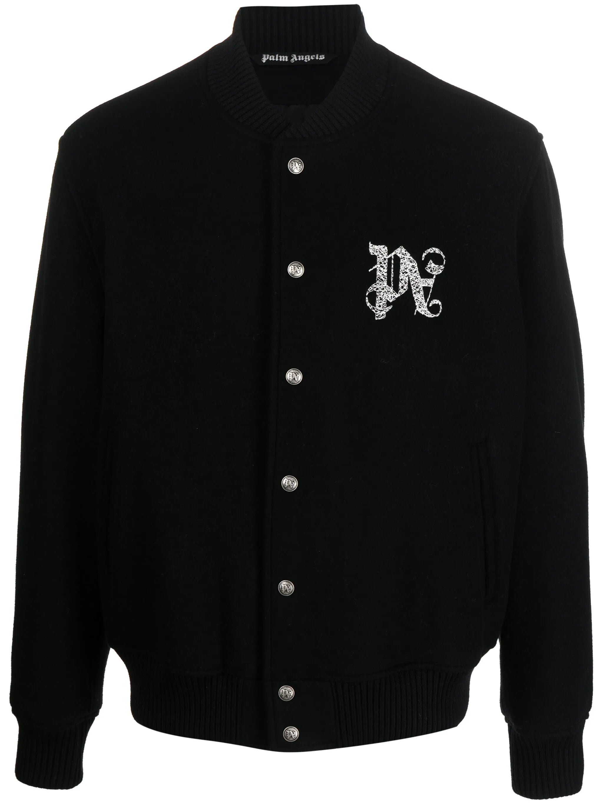monogram-embroidered bomber jacket