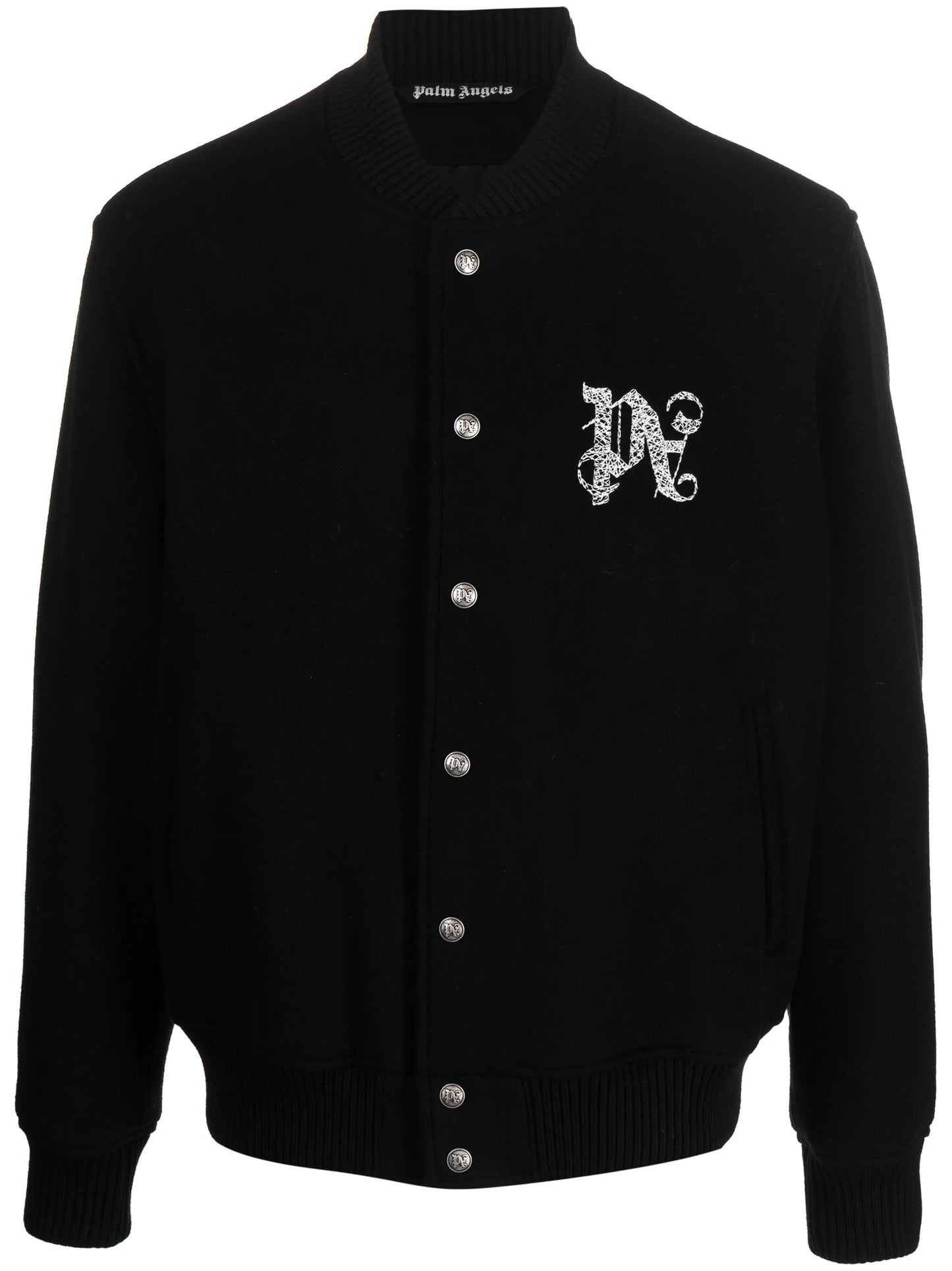 monogram-embroidered bomber jacket