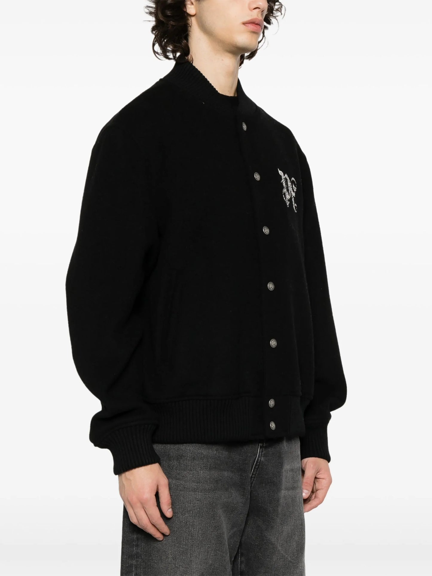 monogram-embroidered bomber jacket