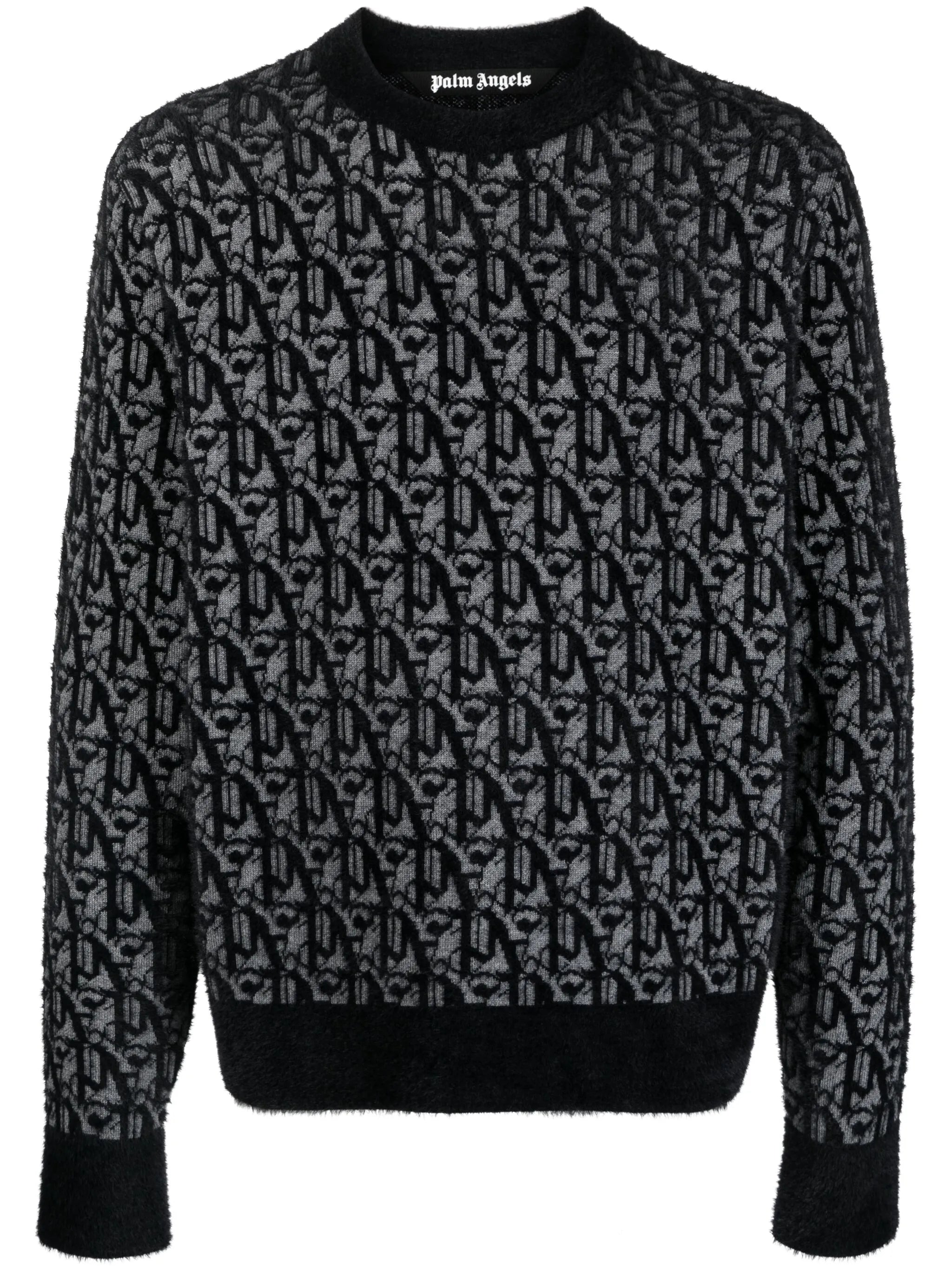 monogram-jacquard knitted jumper