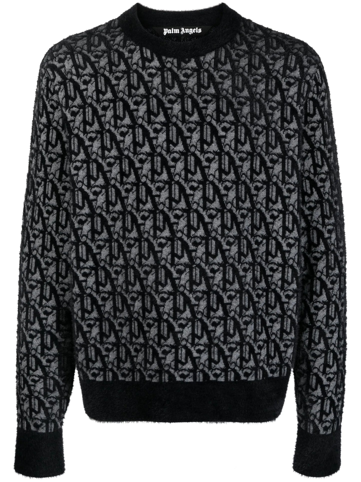 monogram-jacquard knitted jumper