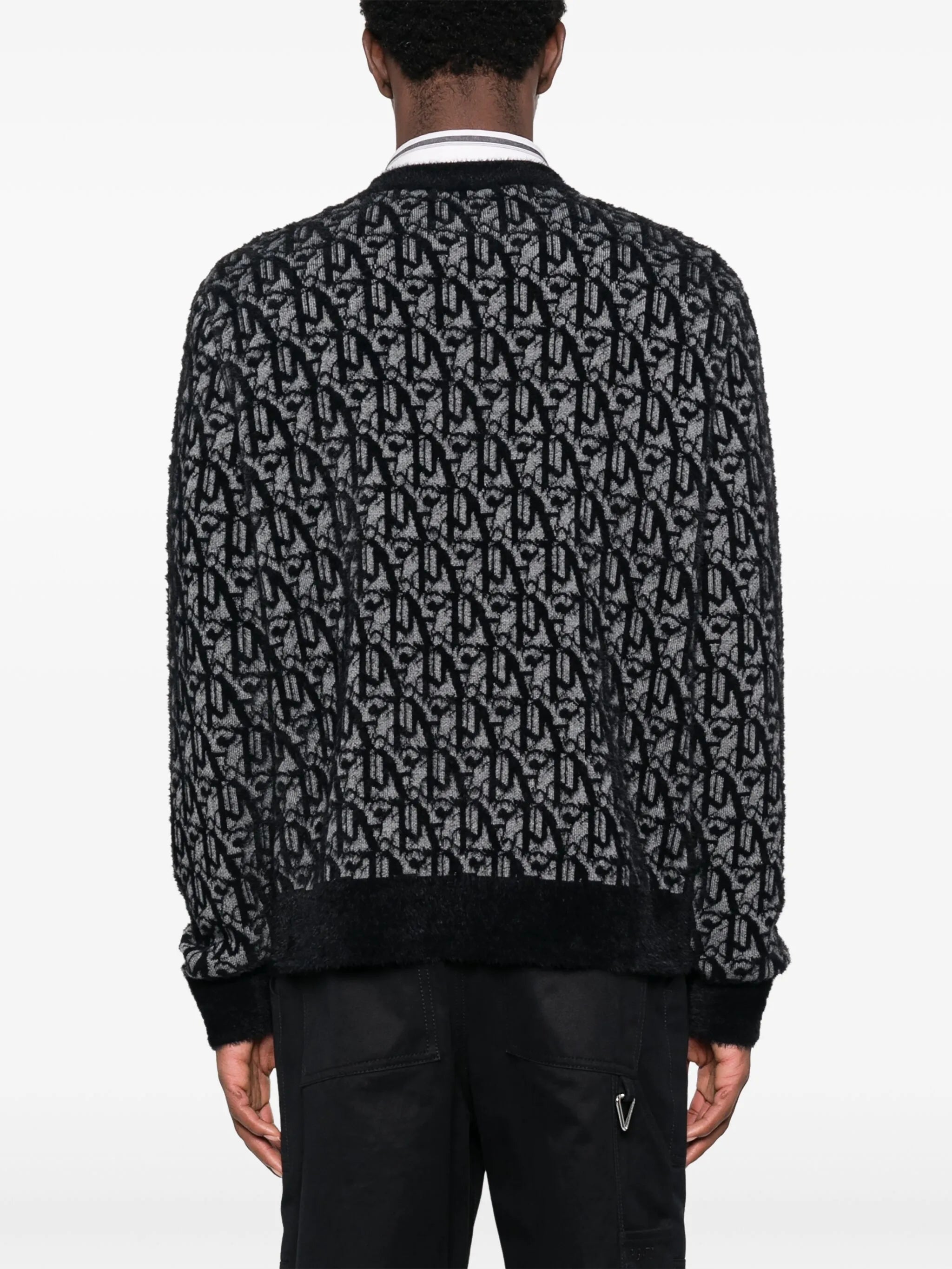 monogram-jacquard knitted jumper