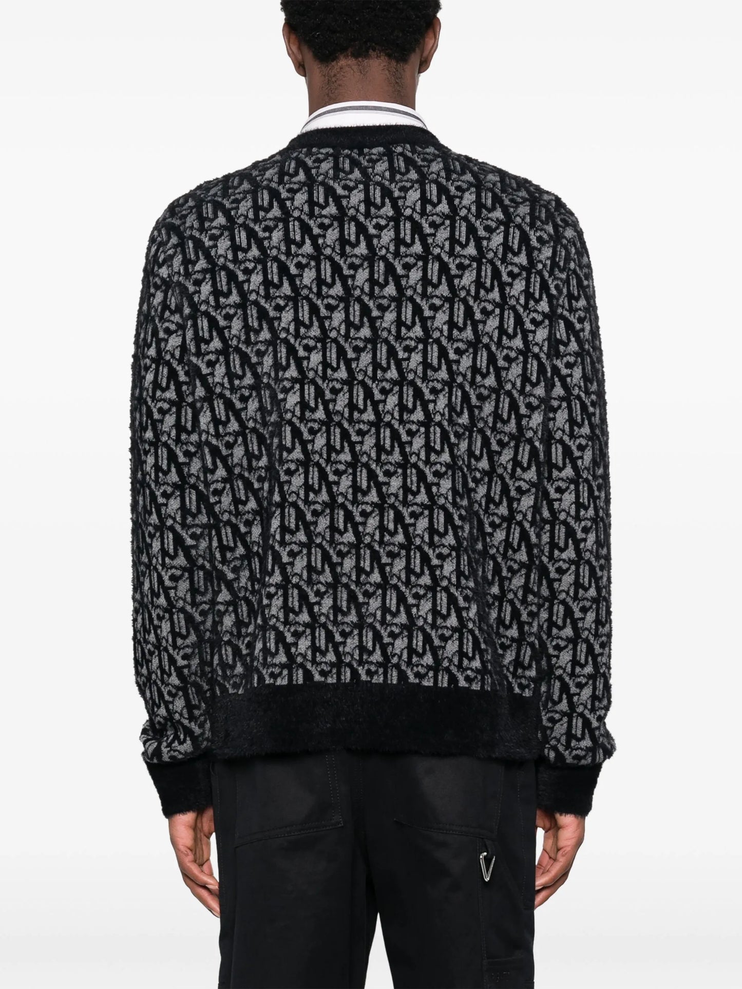 monogram-jacquard knitted jumper