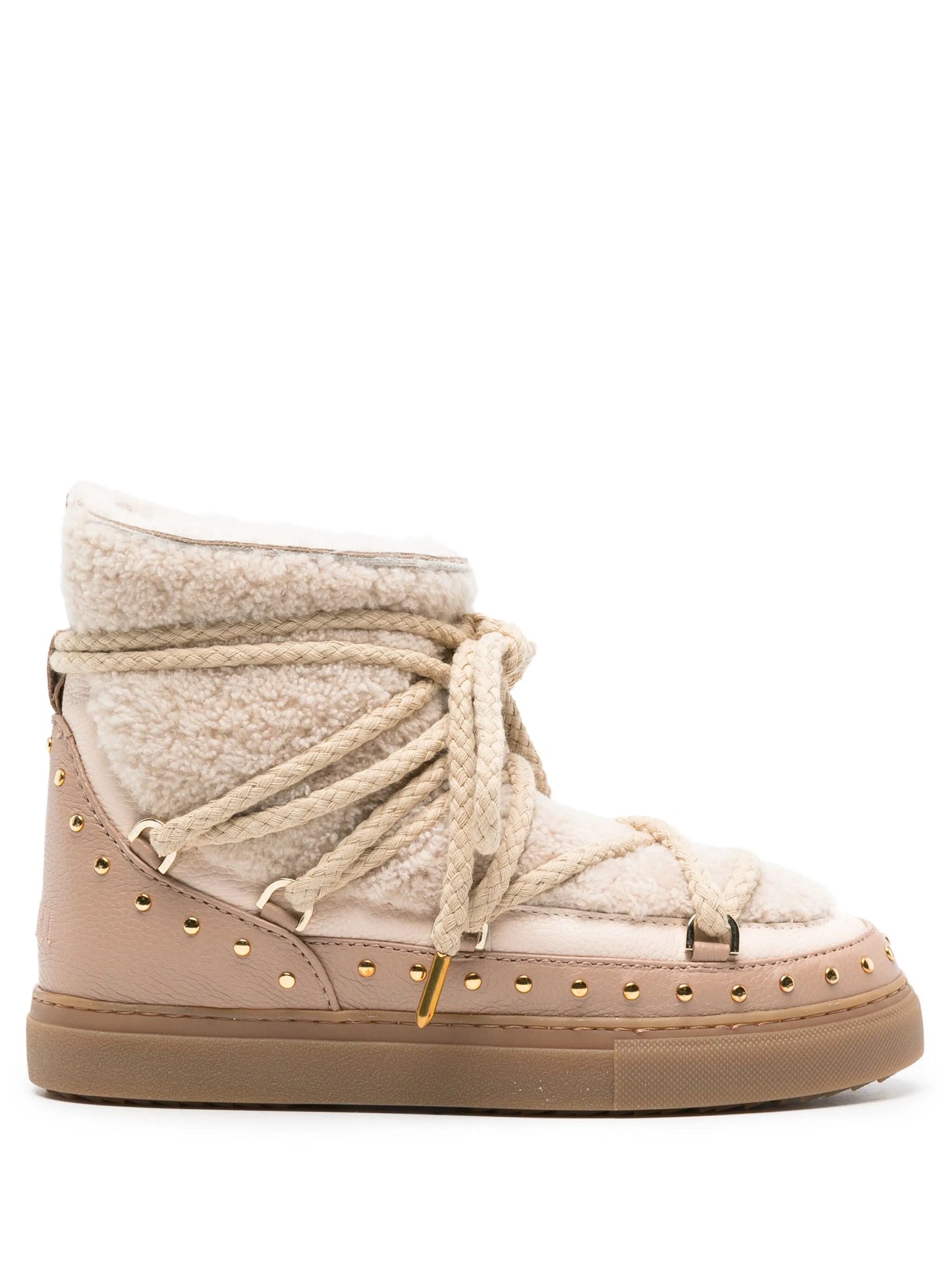 shearling lace-up boots