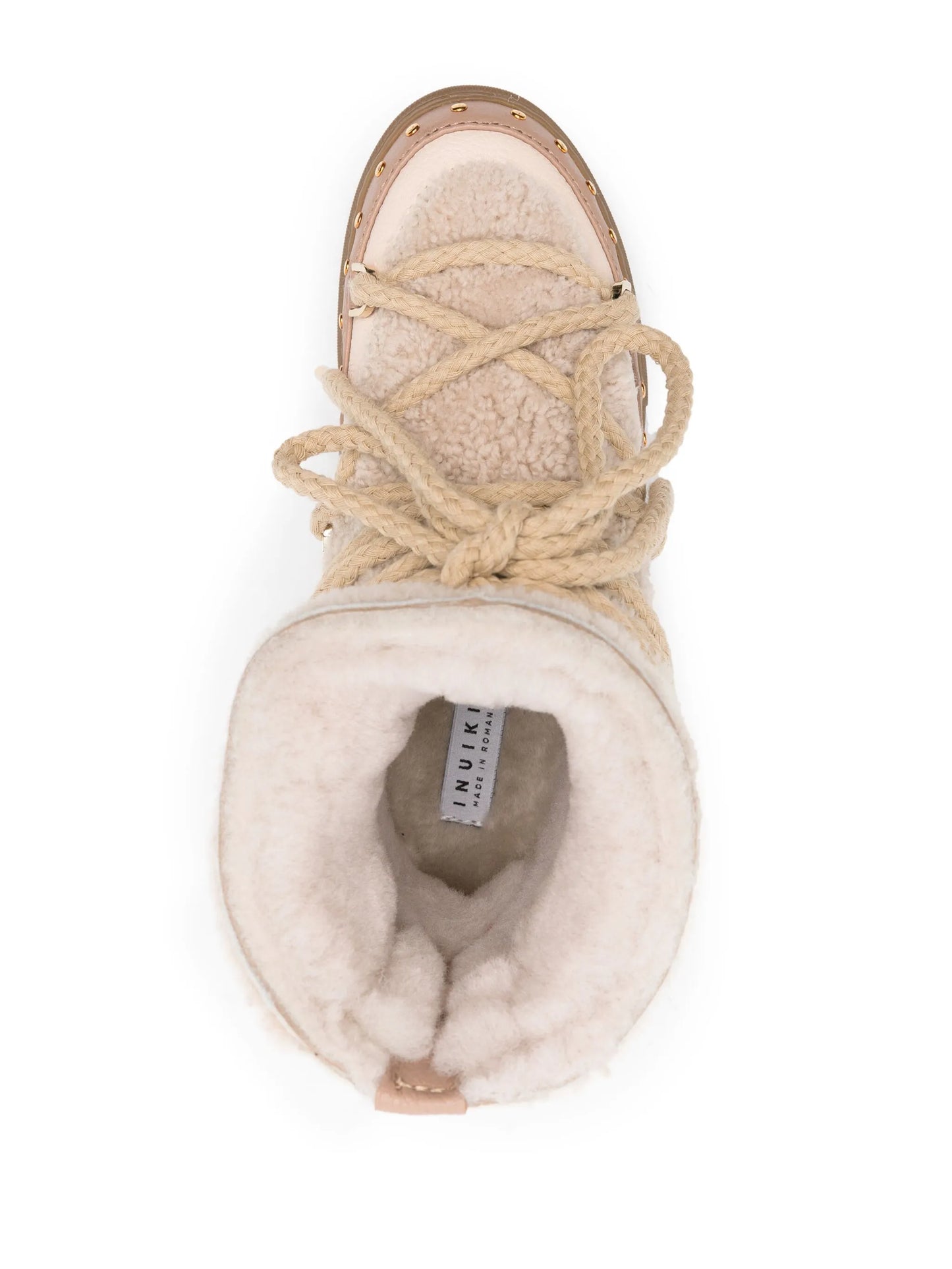shearling lace-up boots