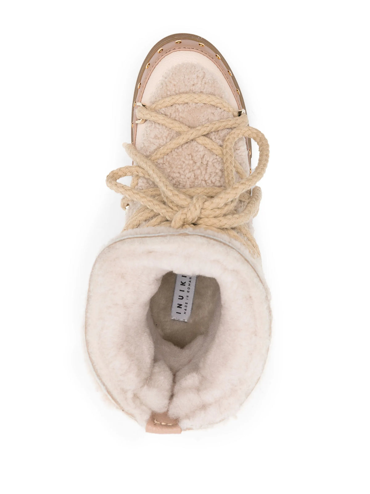 shearling lace-up boots