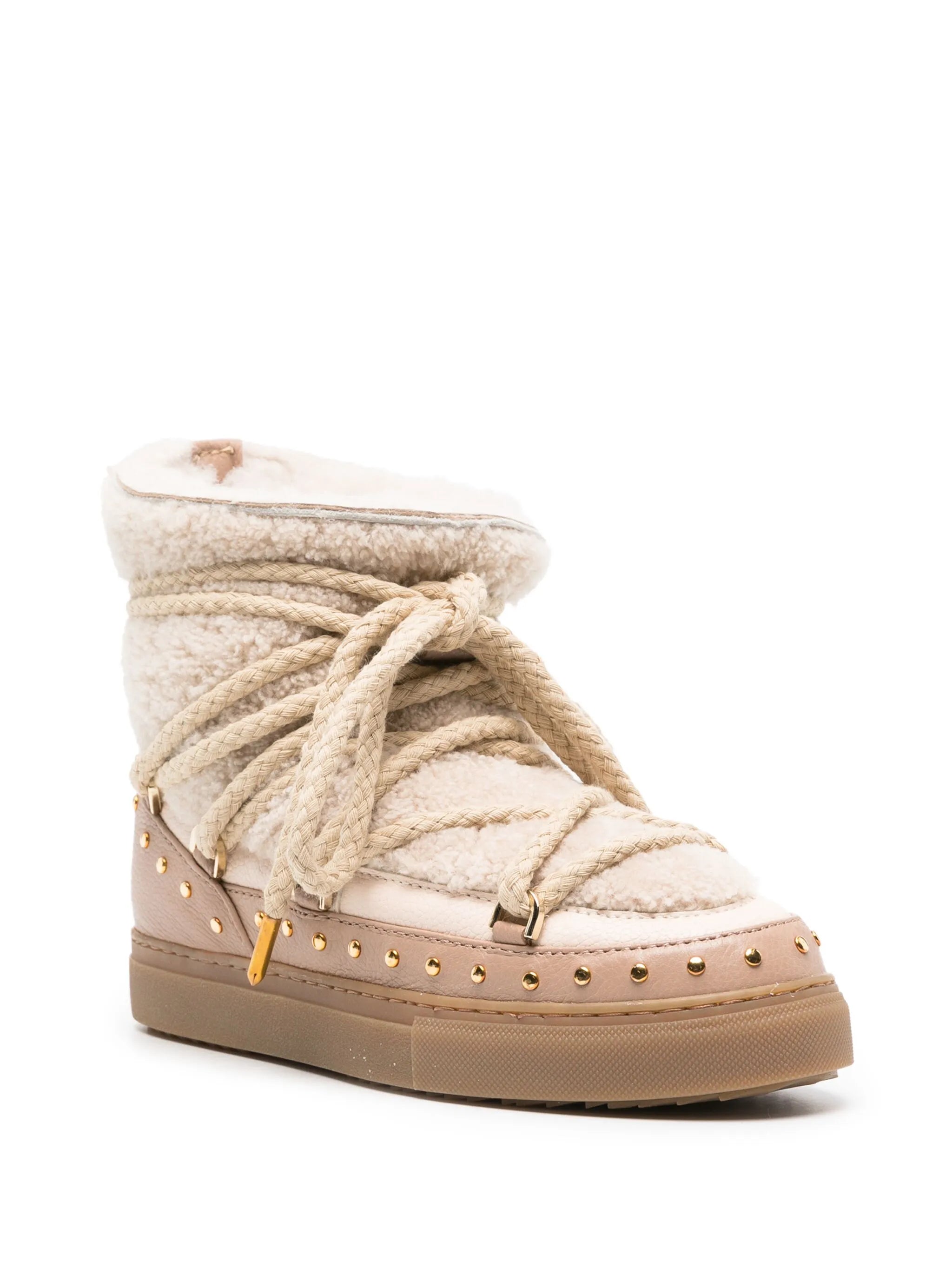 shearling lace-up boots