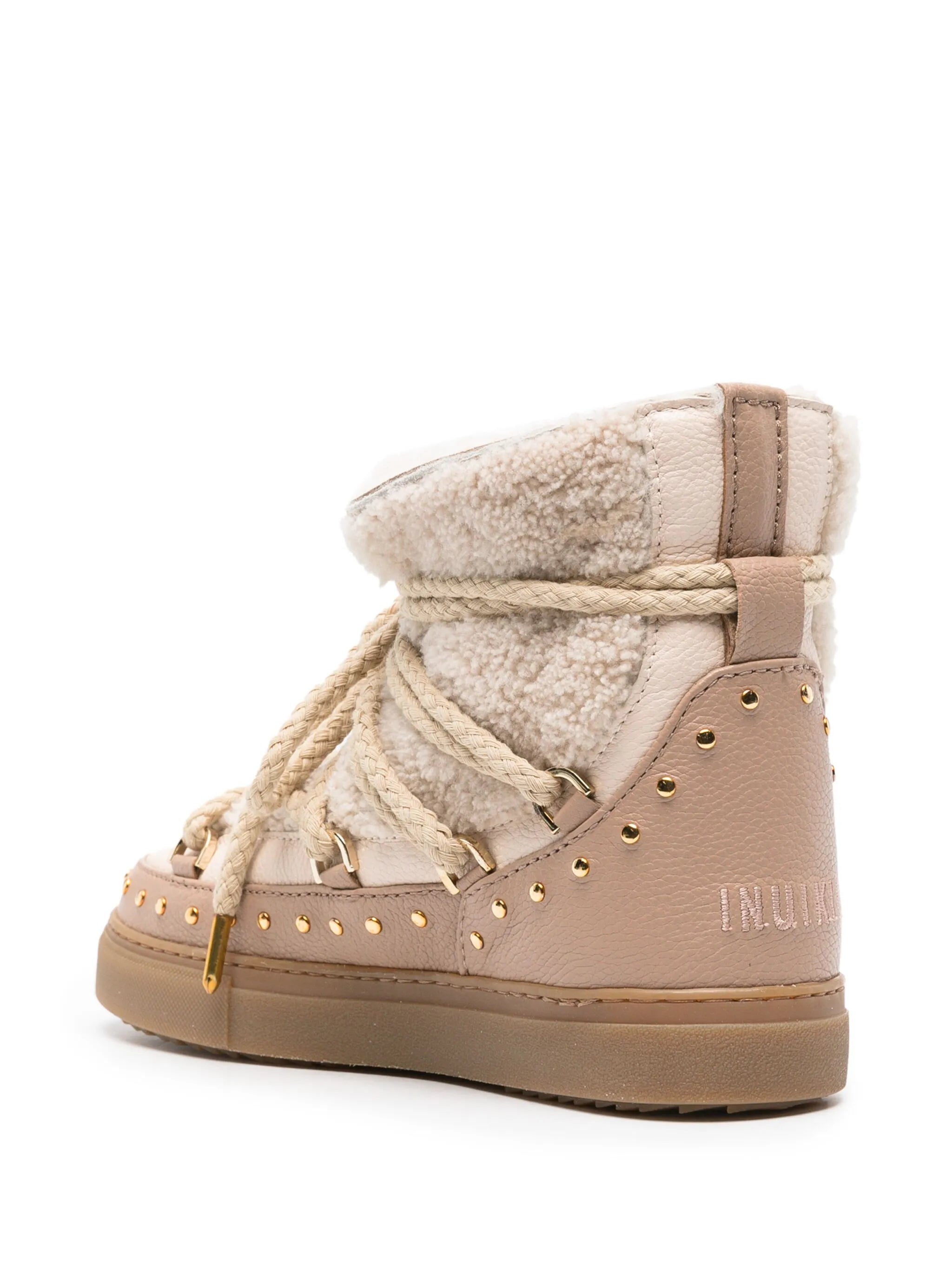 shearling lace-up boots