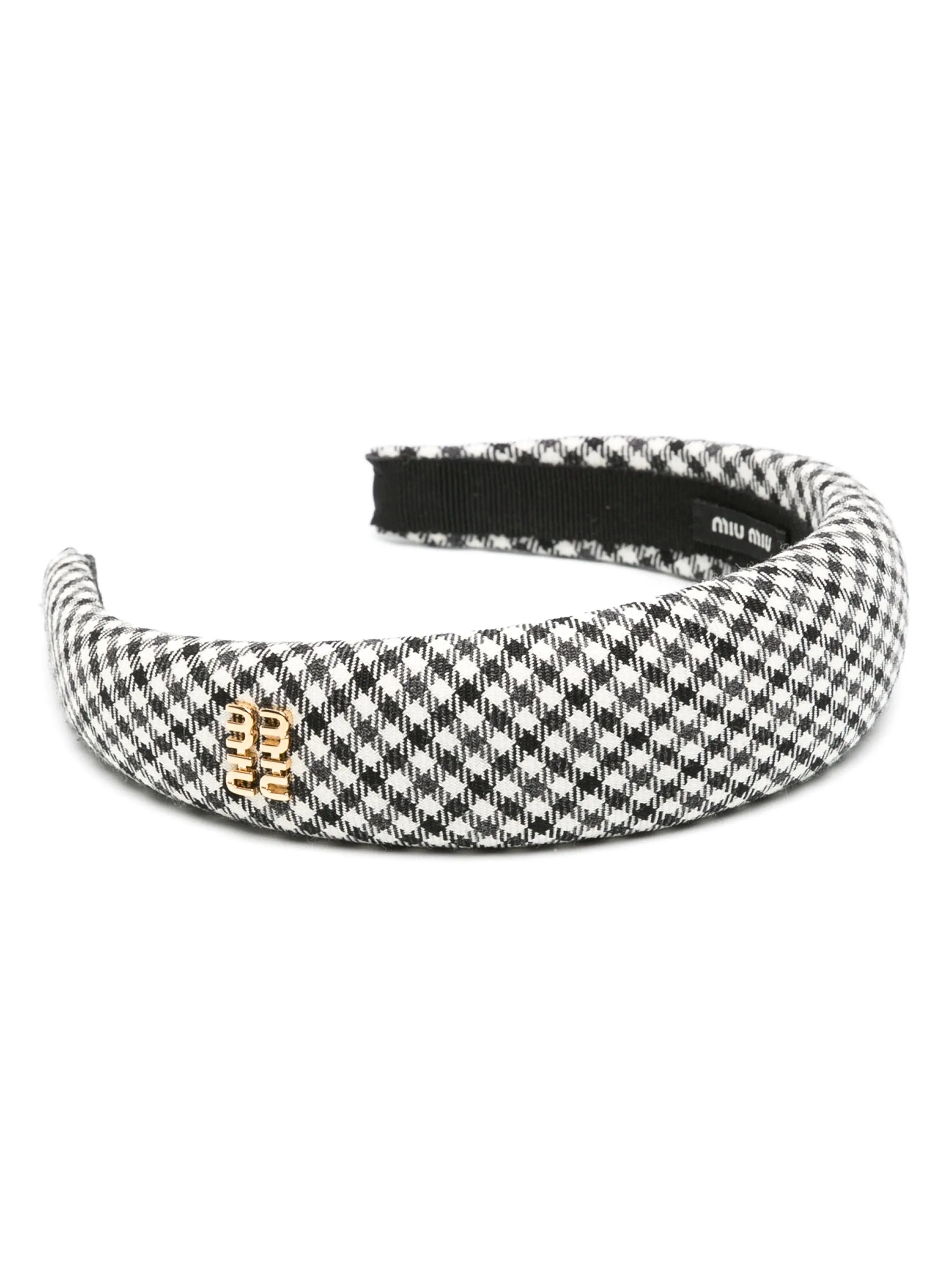 gingham check headband