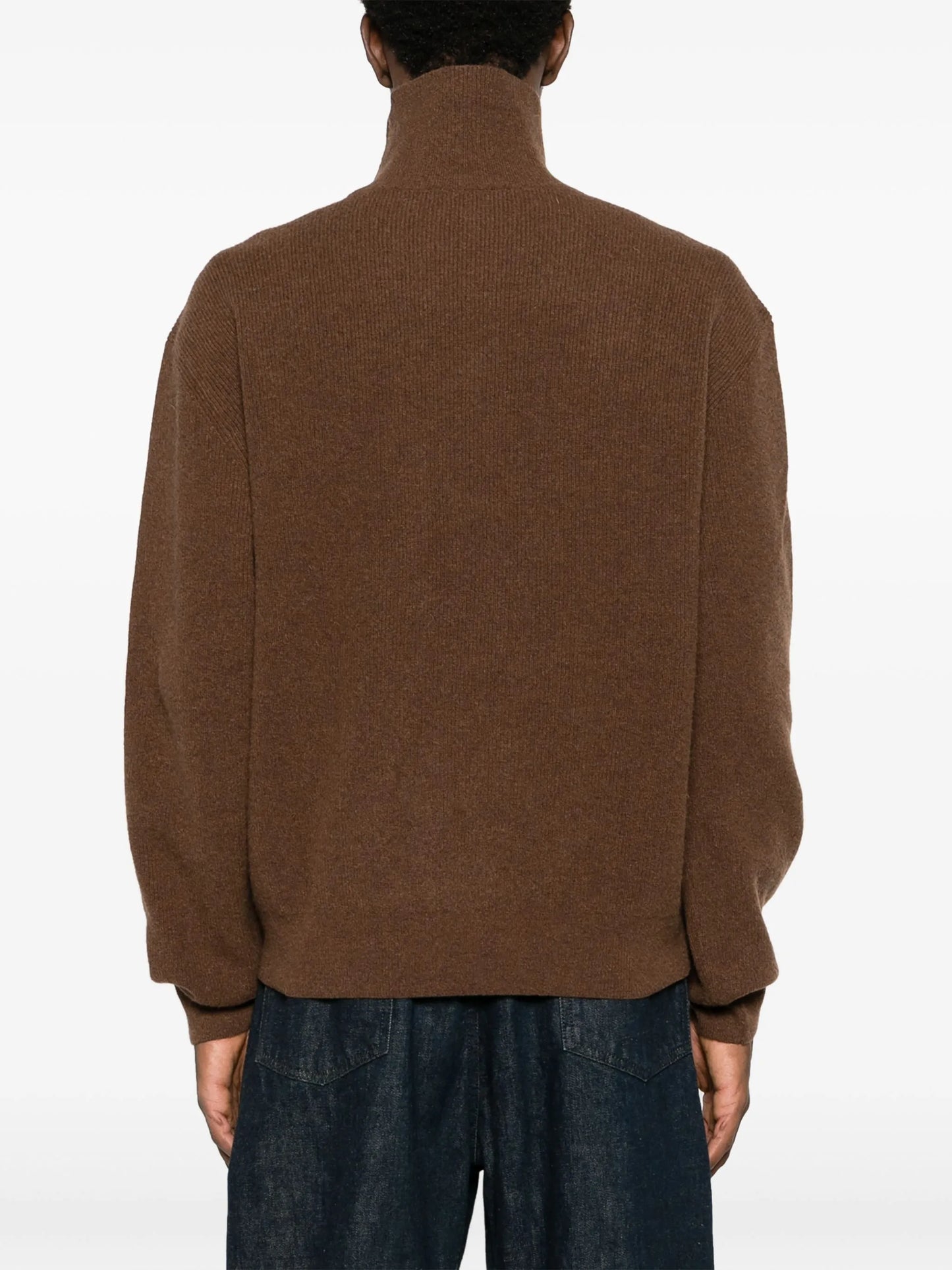 ribbed roll-neck jumper