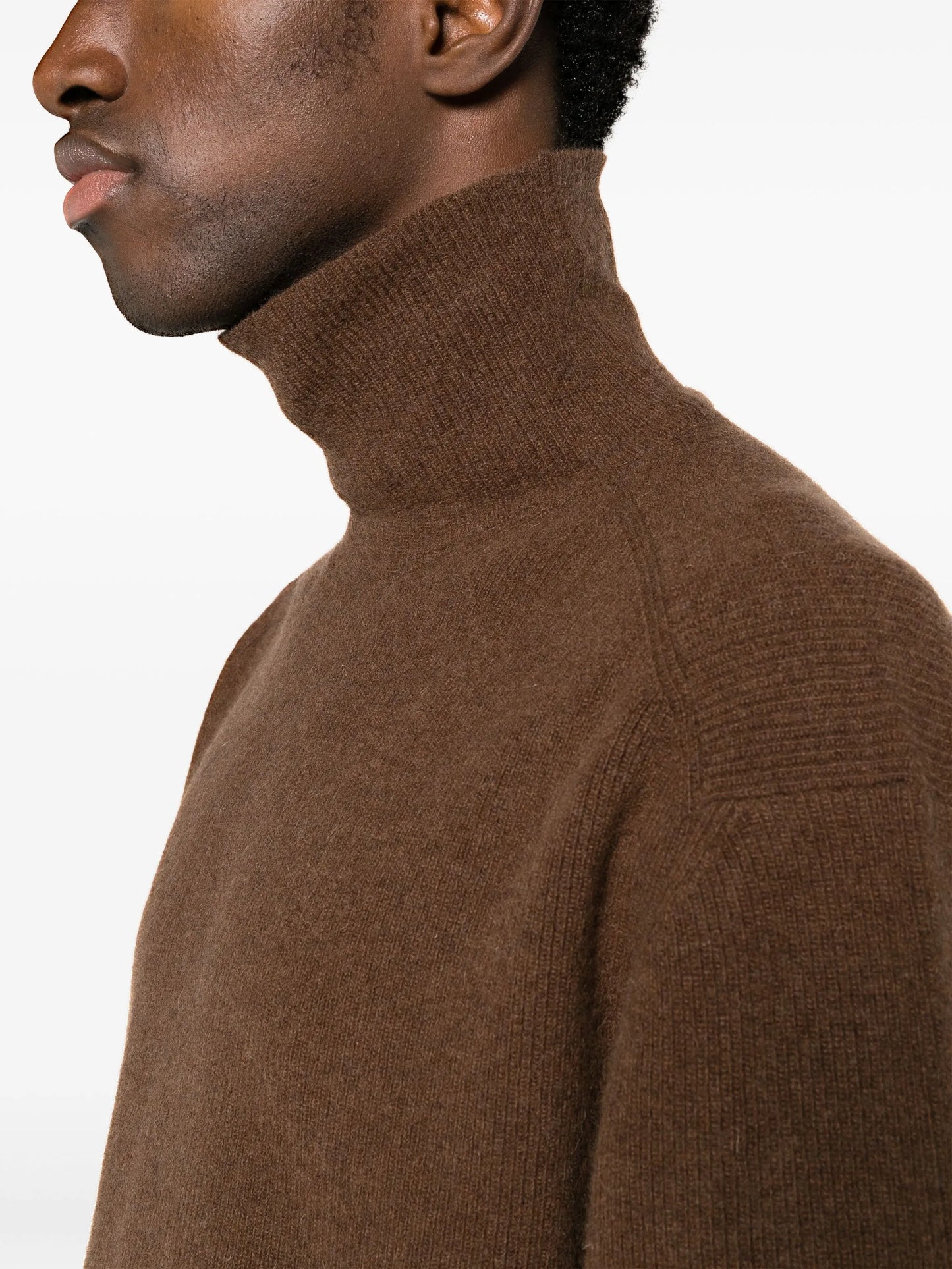 ribbed roll-neck jumper
