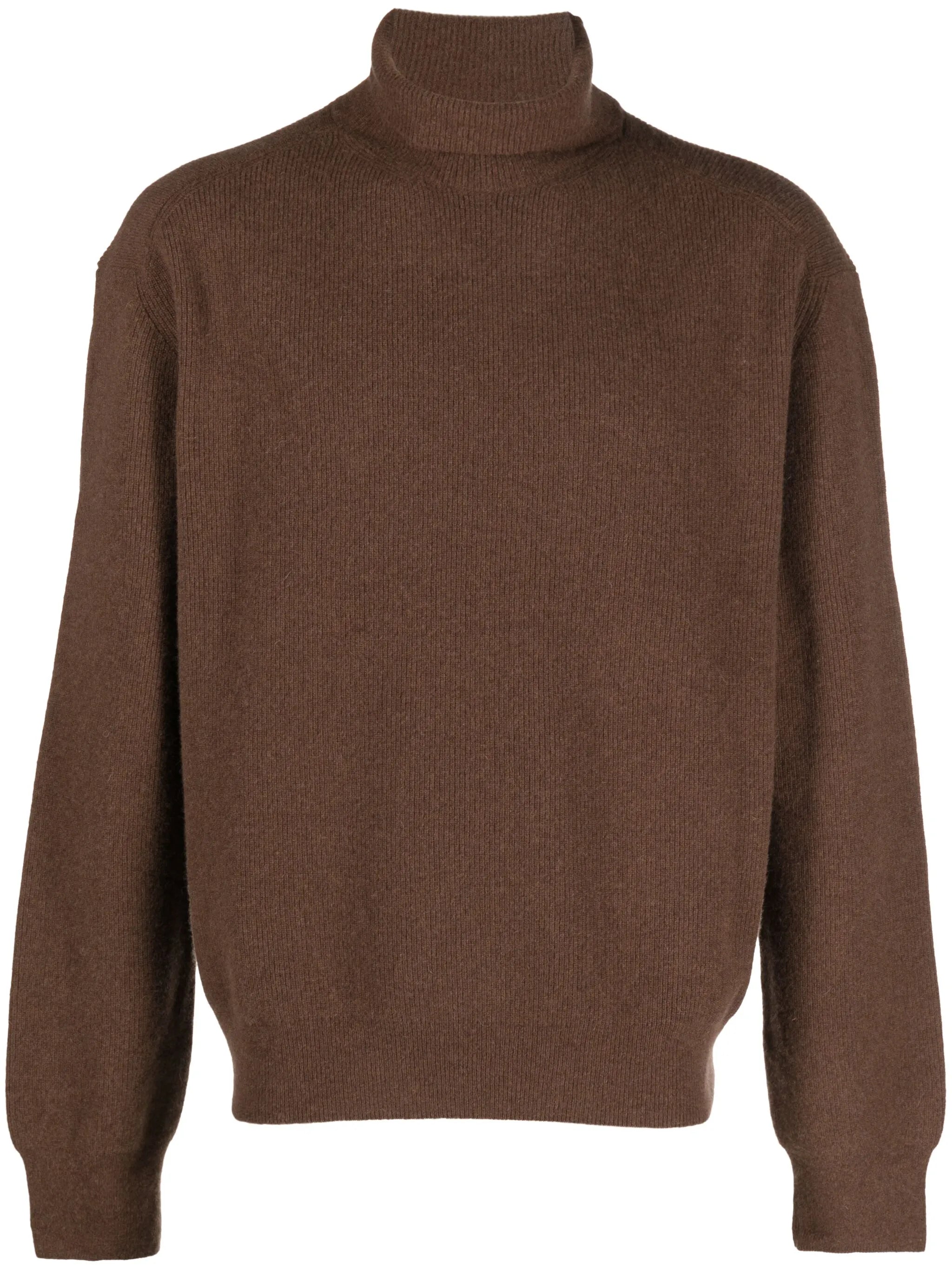 ribbed roll-neck jumper