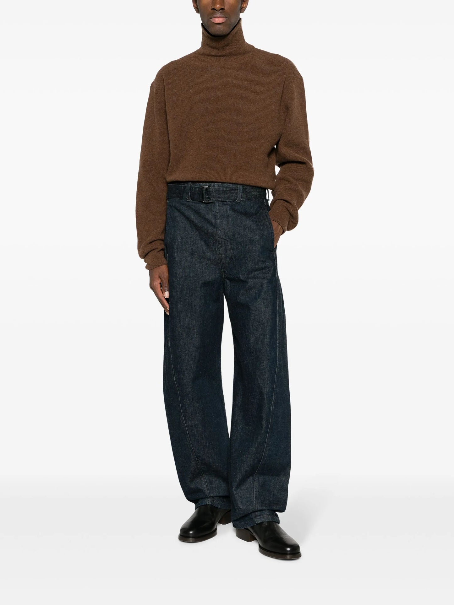 ribbed roll-neck jumper