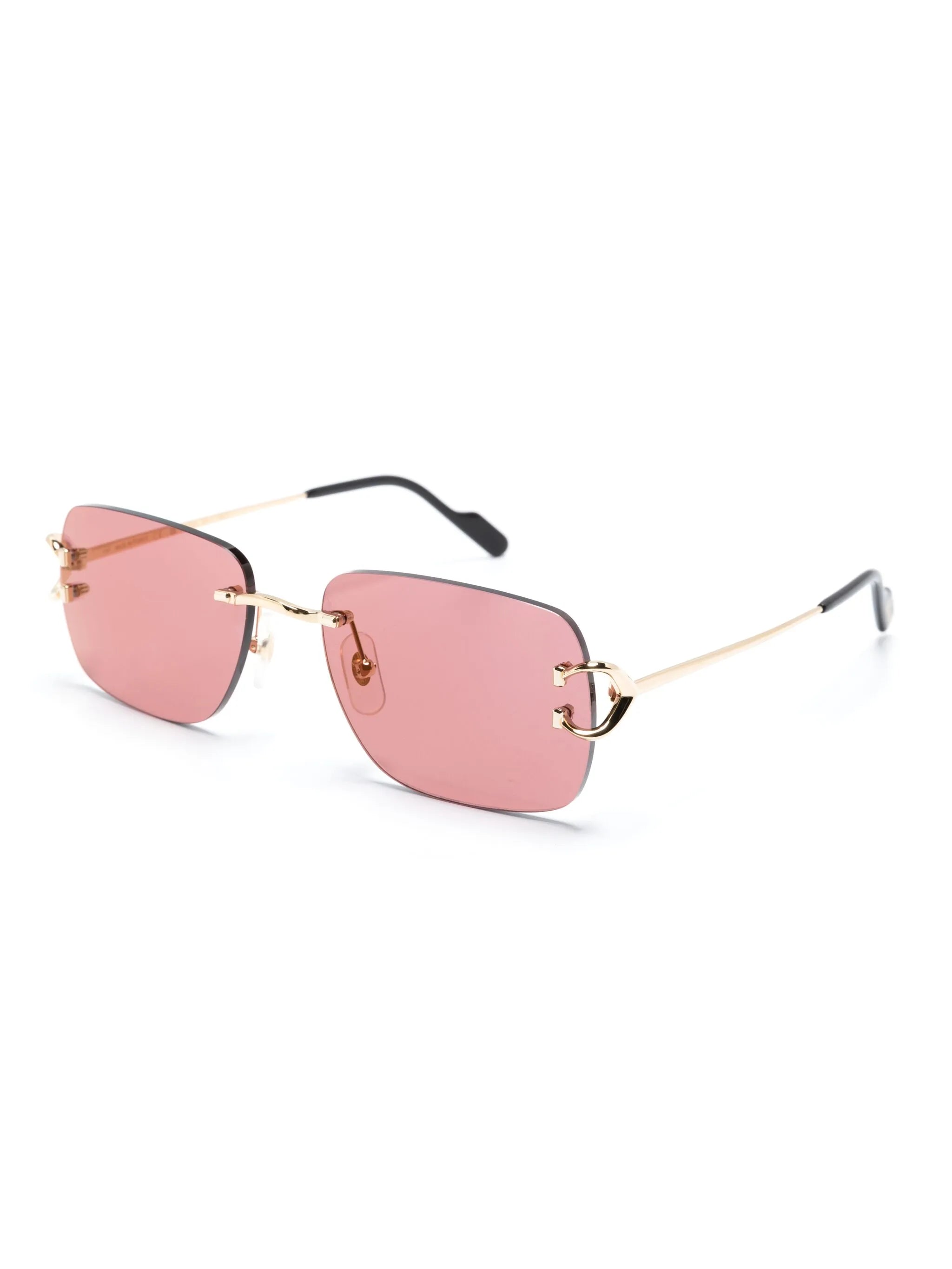 logo-plaque rectangle-frame sunglasses