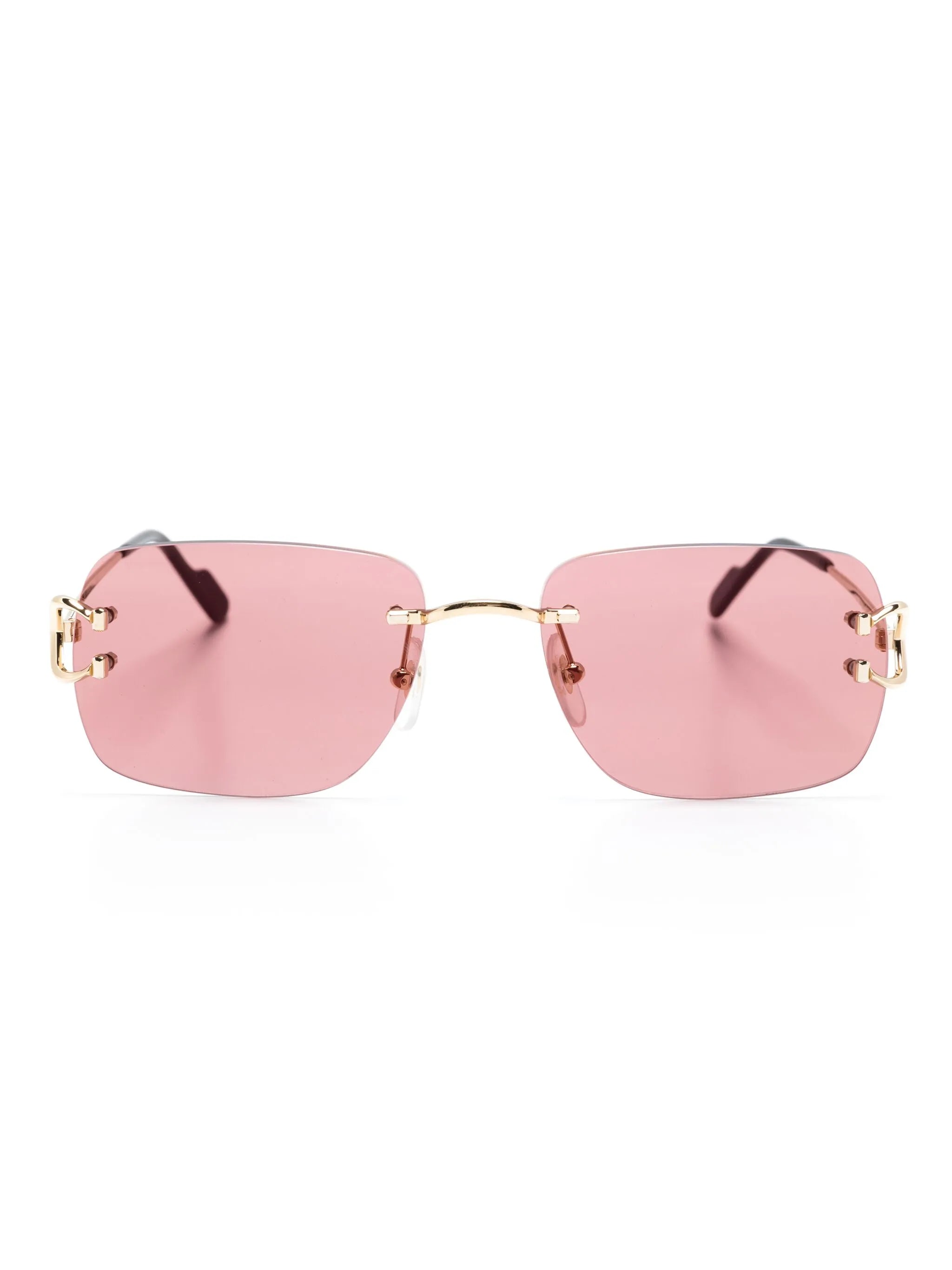logo-plaque rectangle-frame sunglasses