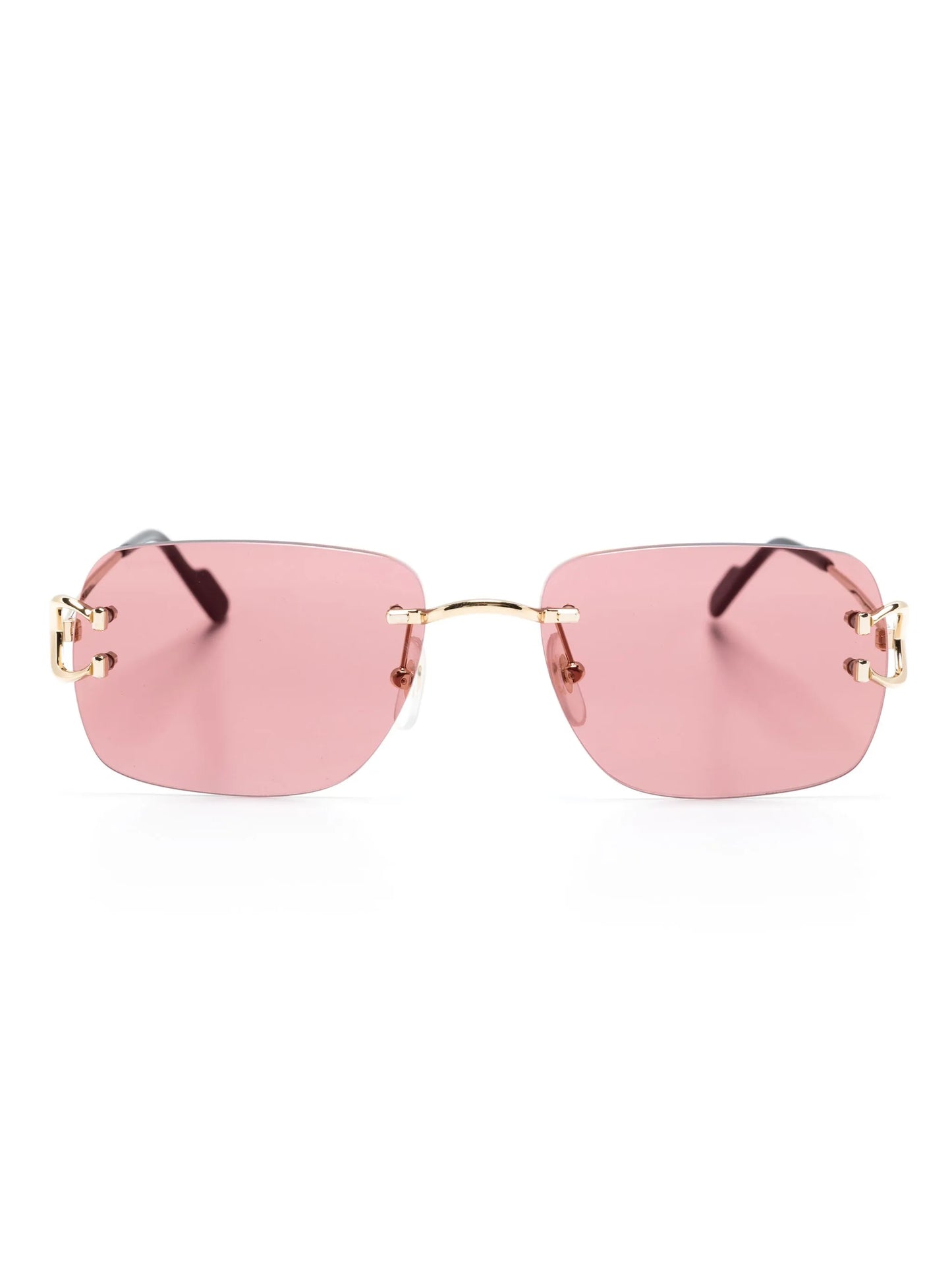 logo-plaque rectangle-frame sunglasses