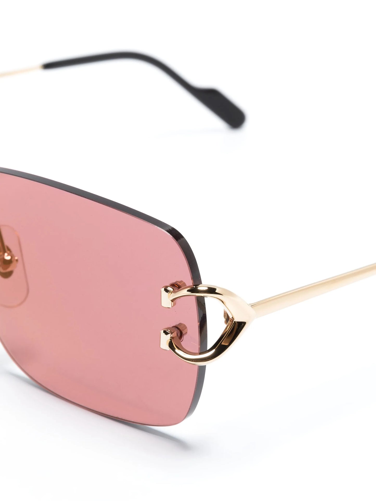 logo-plaque rectangle-frame sunglasses