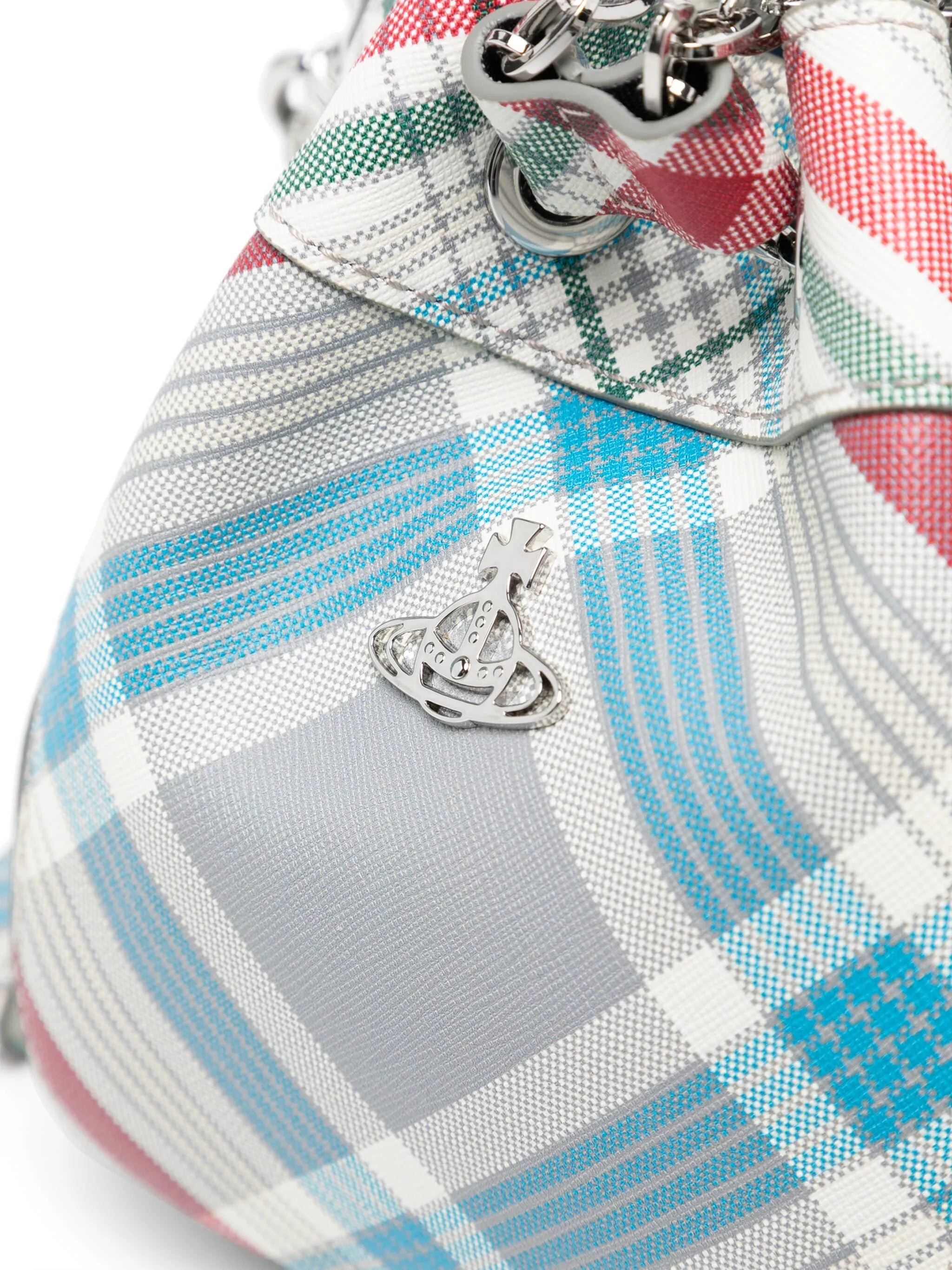 small Chrissy check-print bucket bag