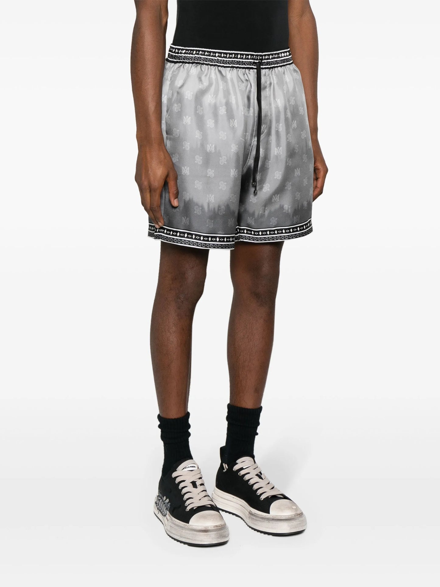 MA paisley-print silk shorts