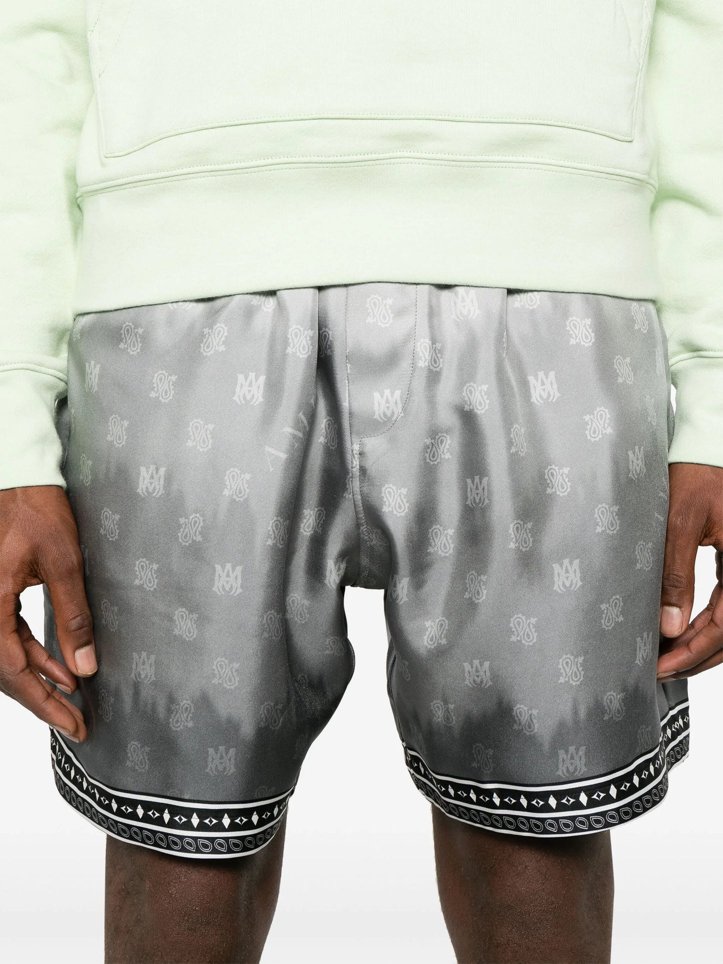 MA paisley-print silk shorts