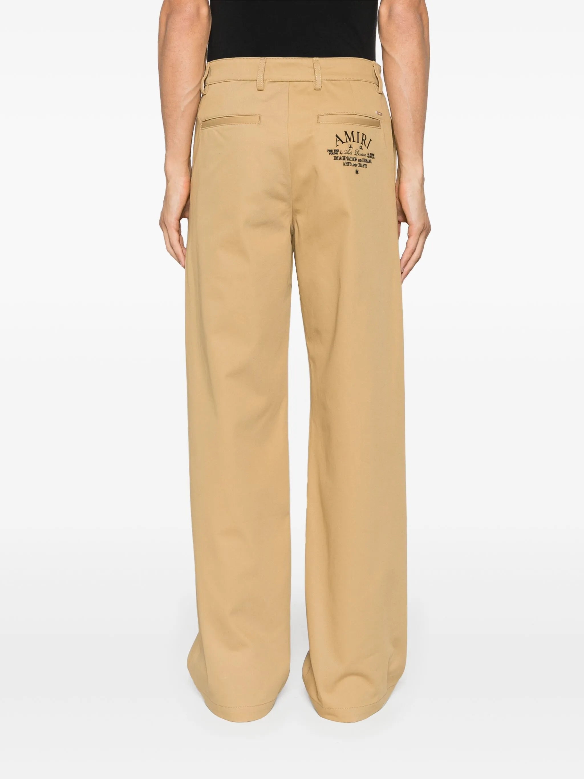 wide-leg cotton chinos