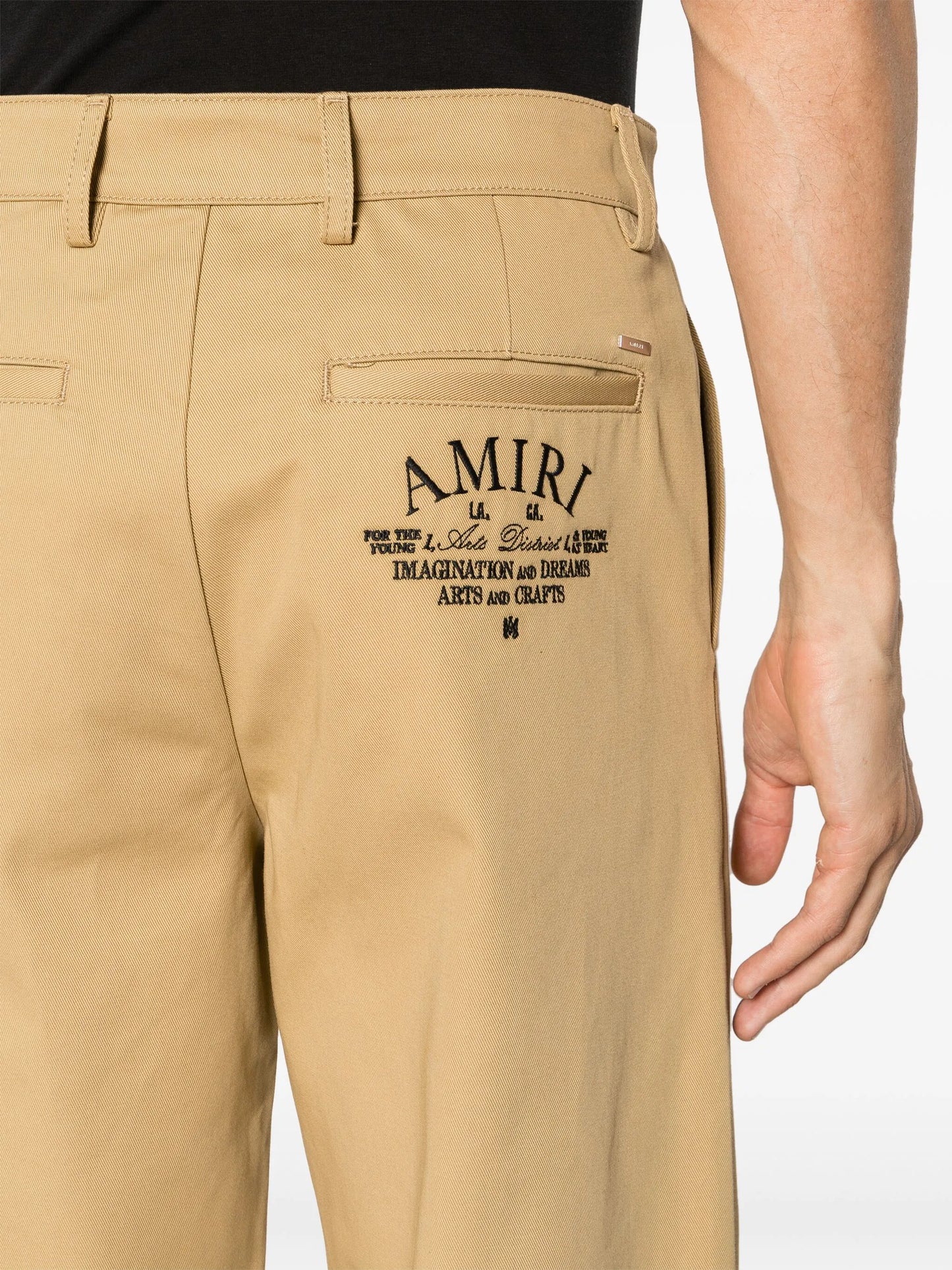wide-leg cotton chinos