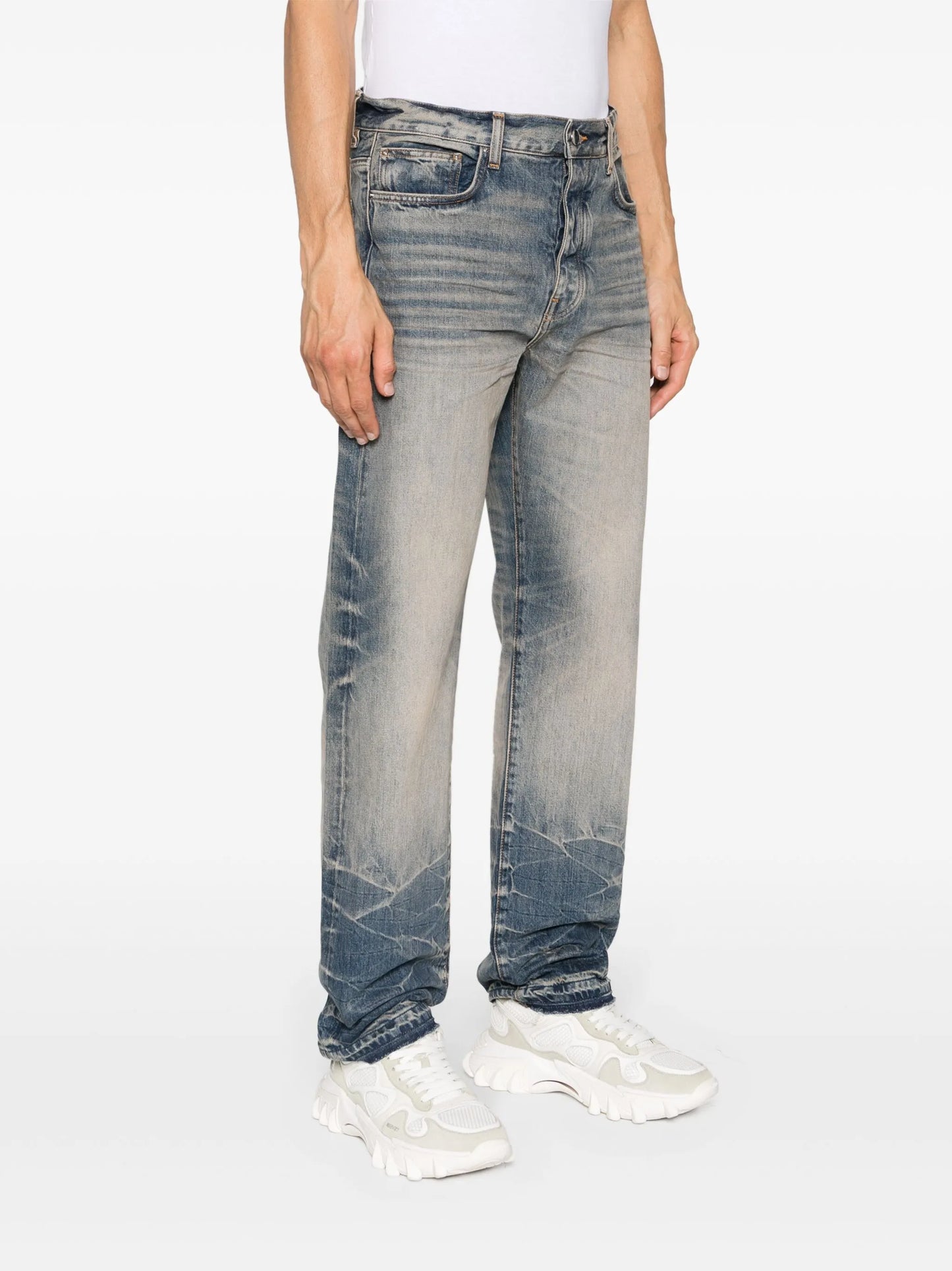 Release-hem straight-leg jeans
