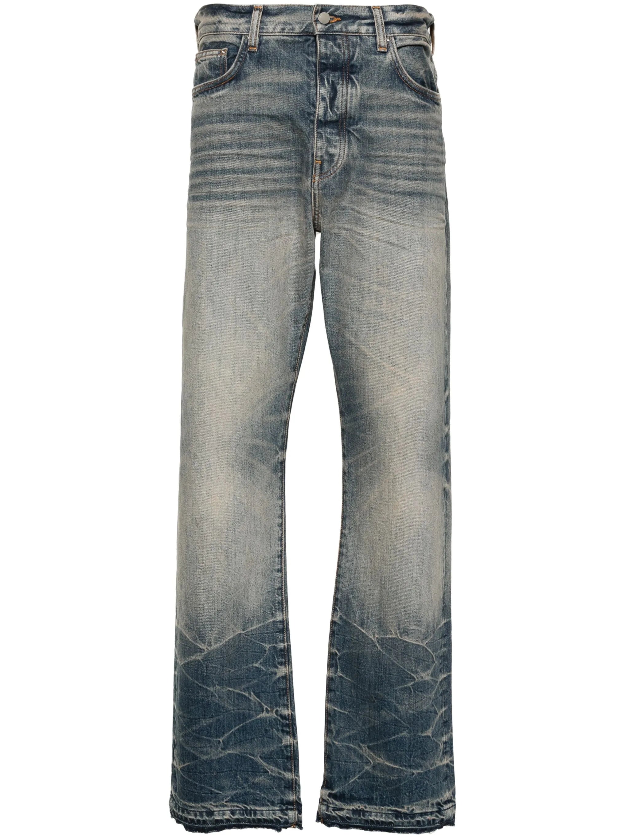 Release-hem straight-leg jeans