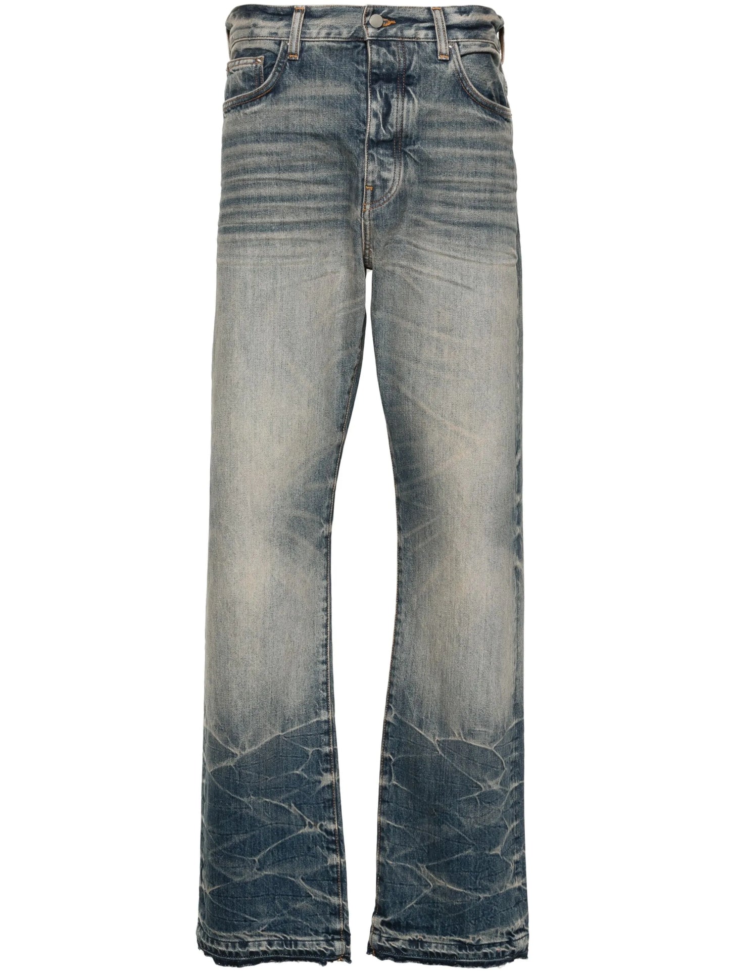 Release-hem straight-leg jeans