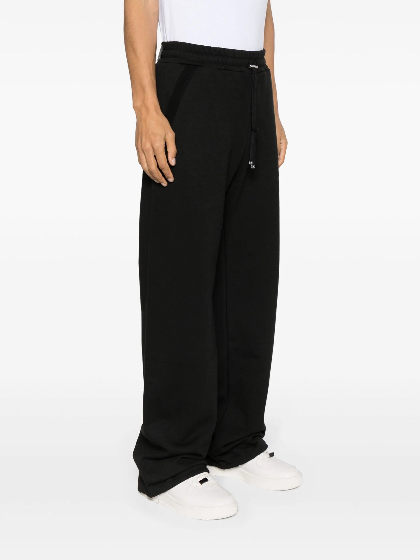 Core logo-print wide-leg track pants