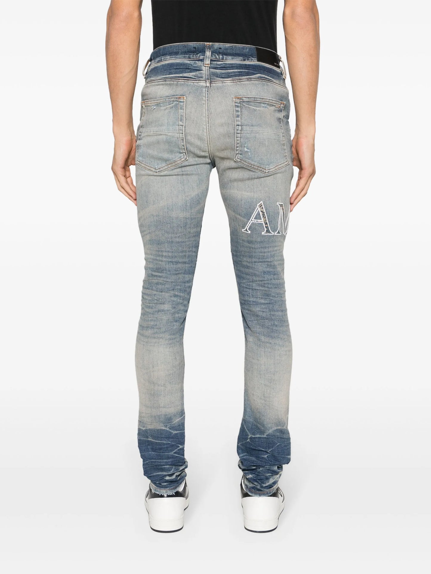 Core logo-patch skinny jeans