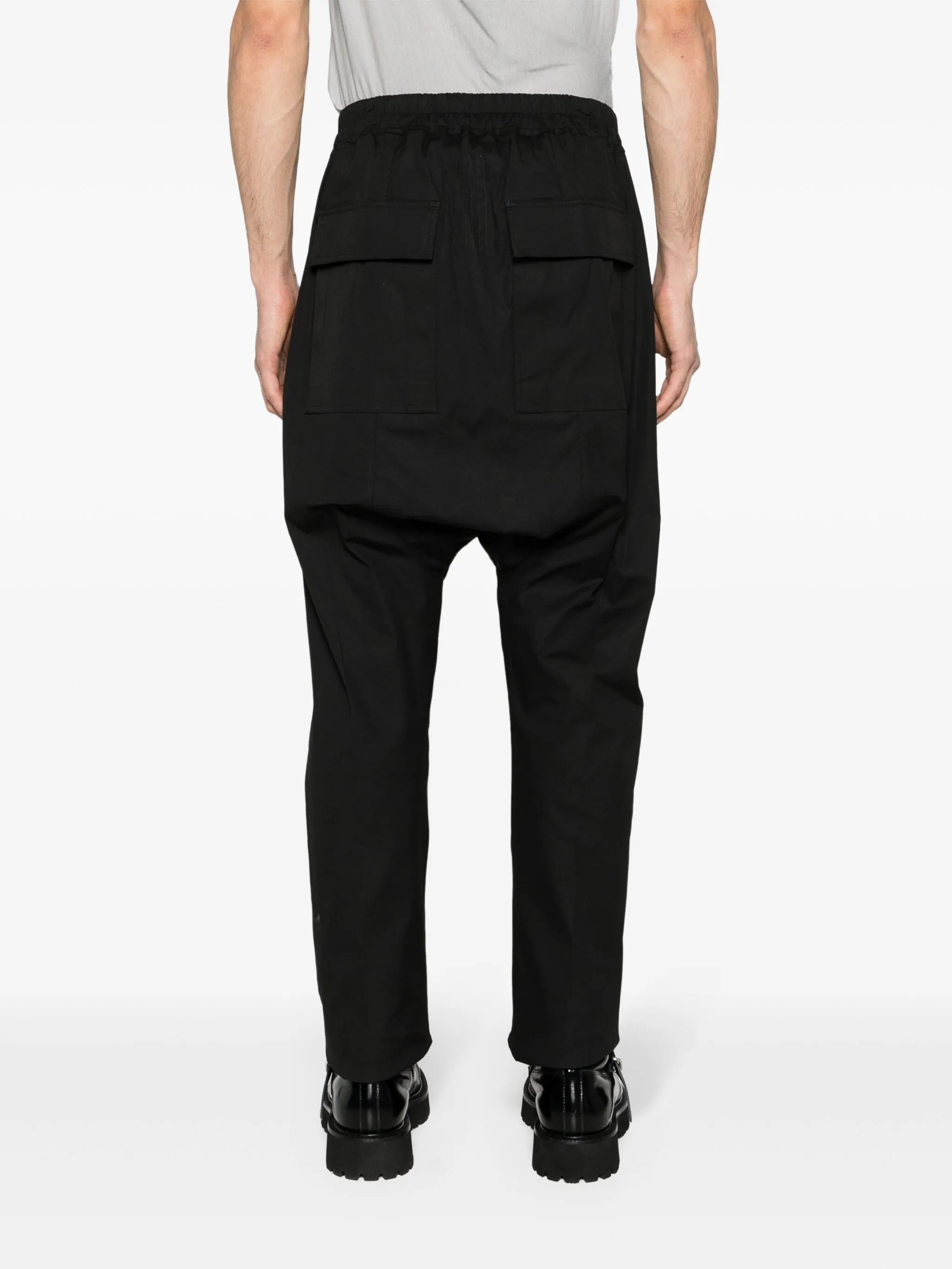 drawstring drop-crotch trousers