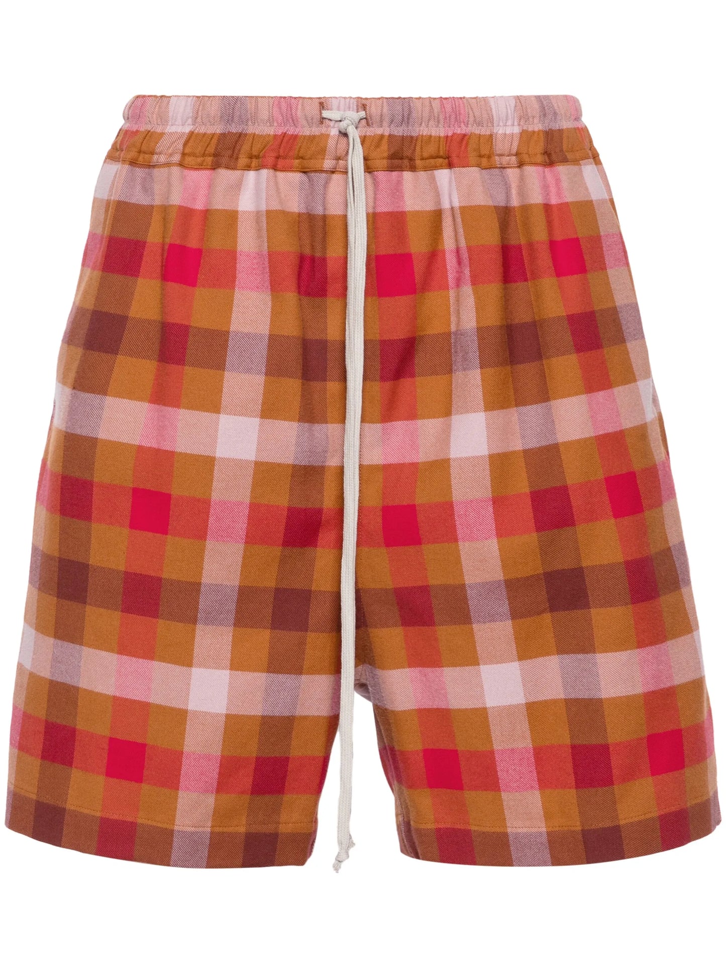 plaid-check cotton shorts
