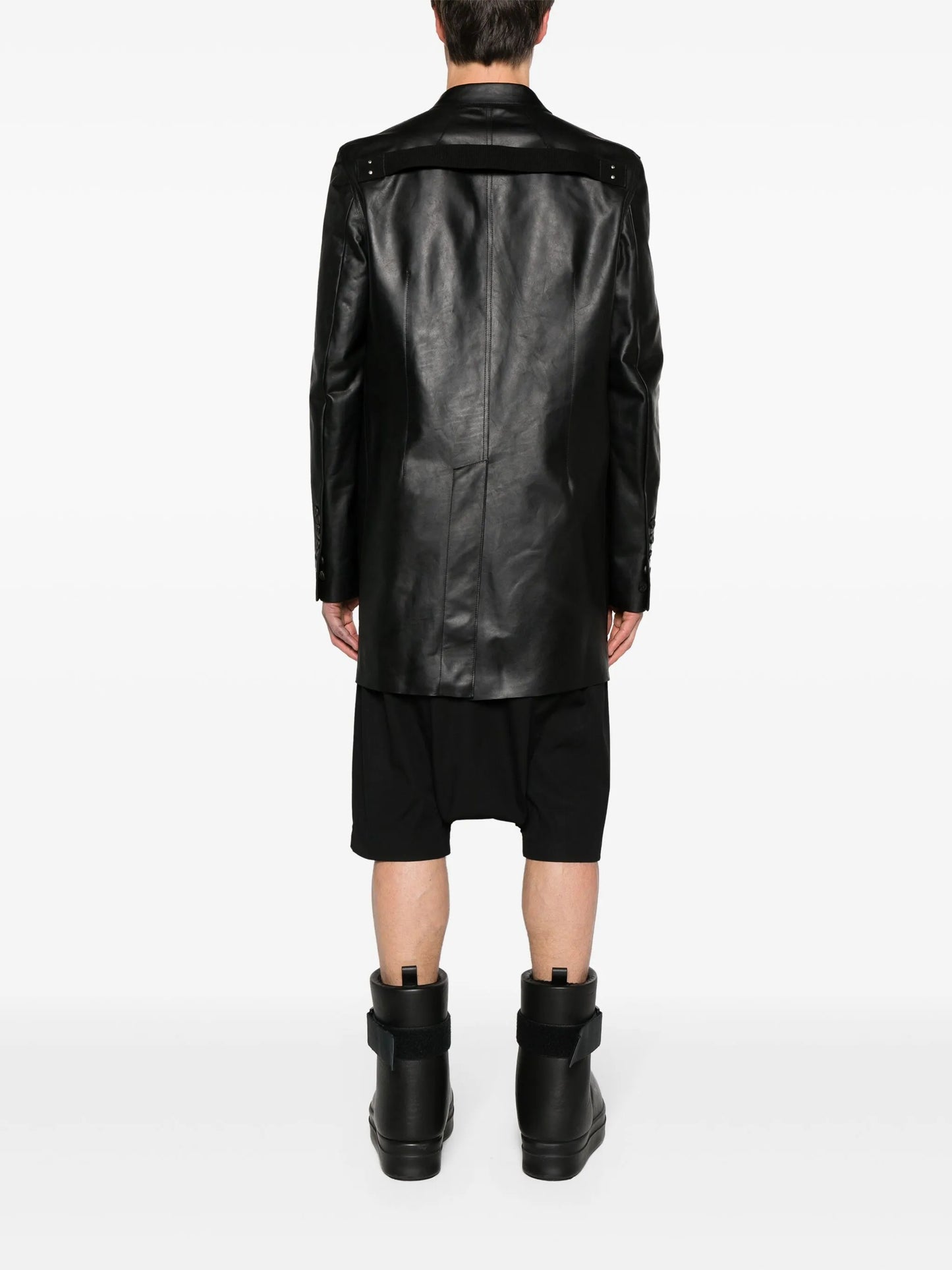 Lido single-breasted leather blazer