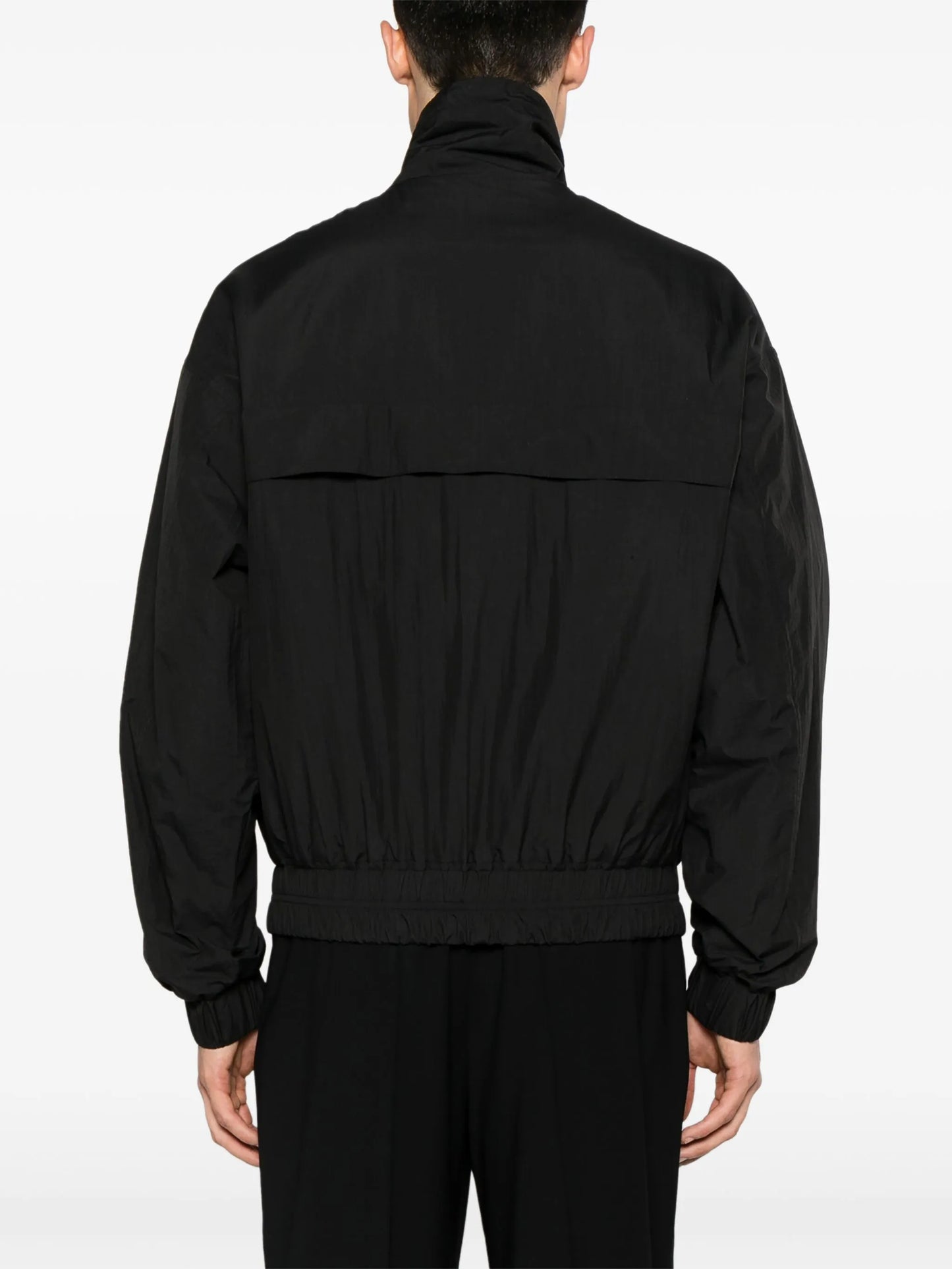 logo-print zip-up windbreaker