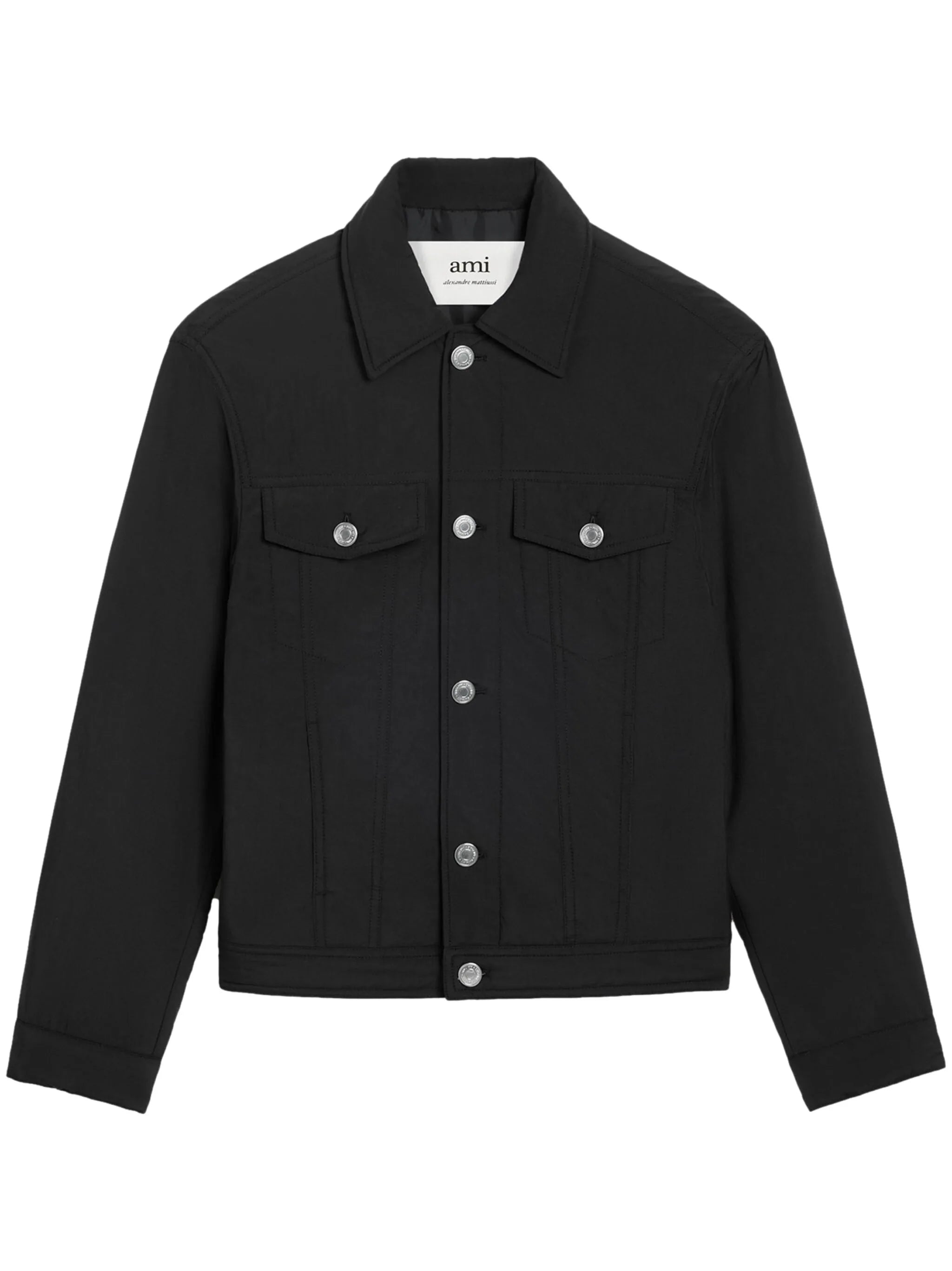 logo-plaque trucker jacket