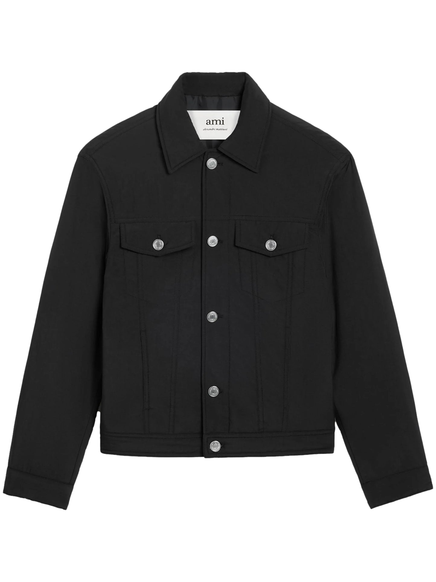 logo-plaque trucker jacket