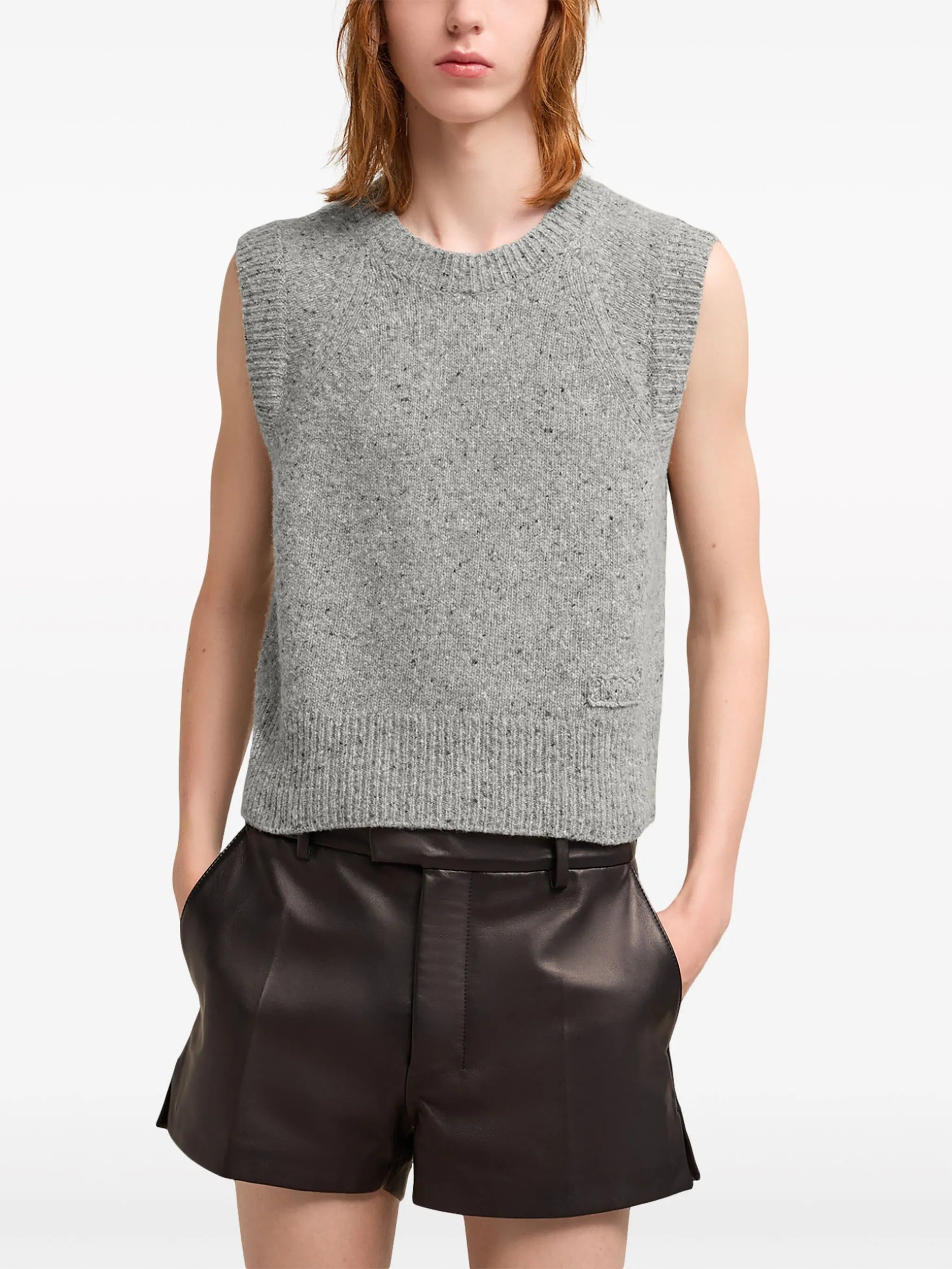 knitted sleeveless jumper