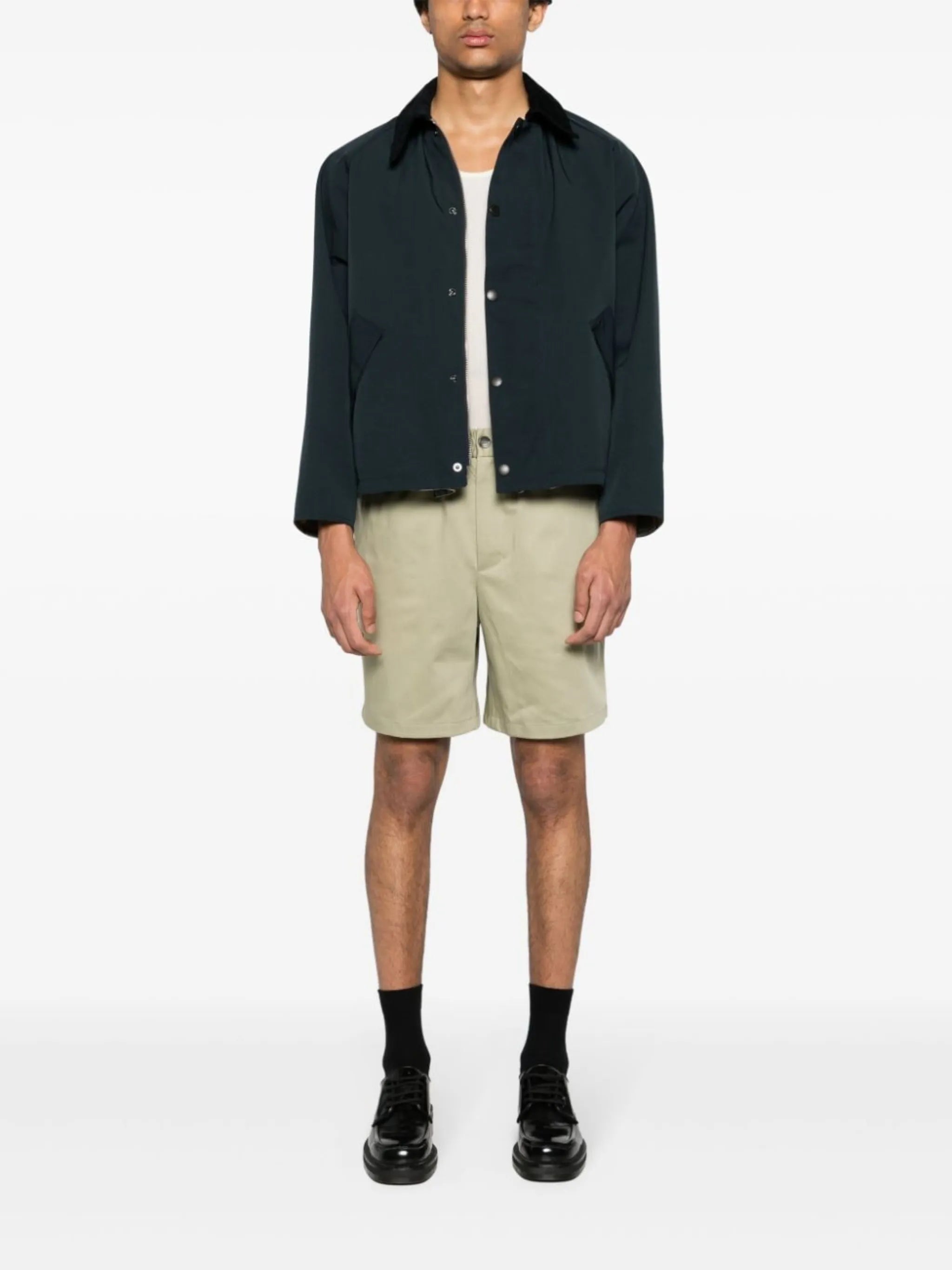 elasticated-waistband chino shorts